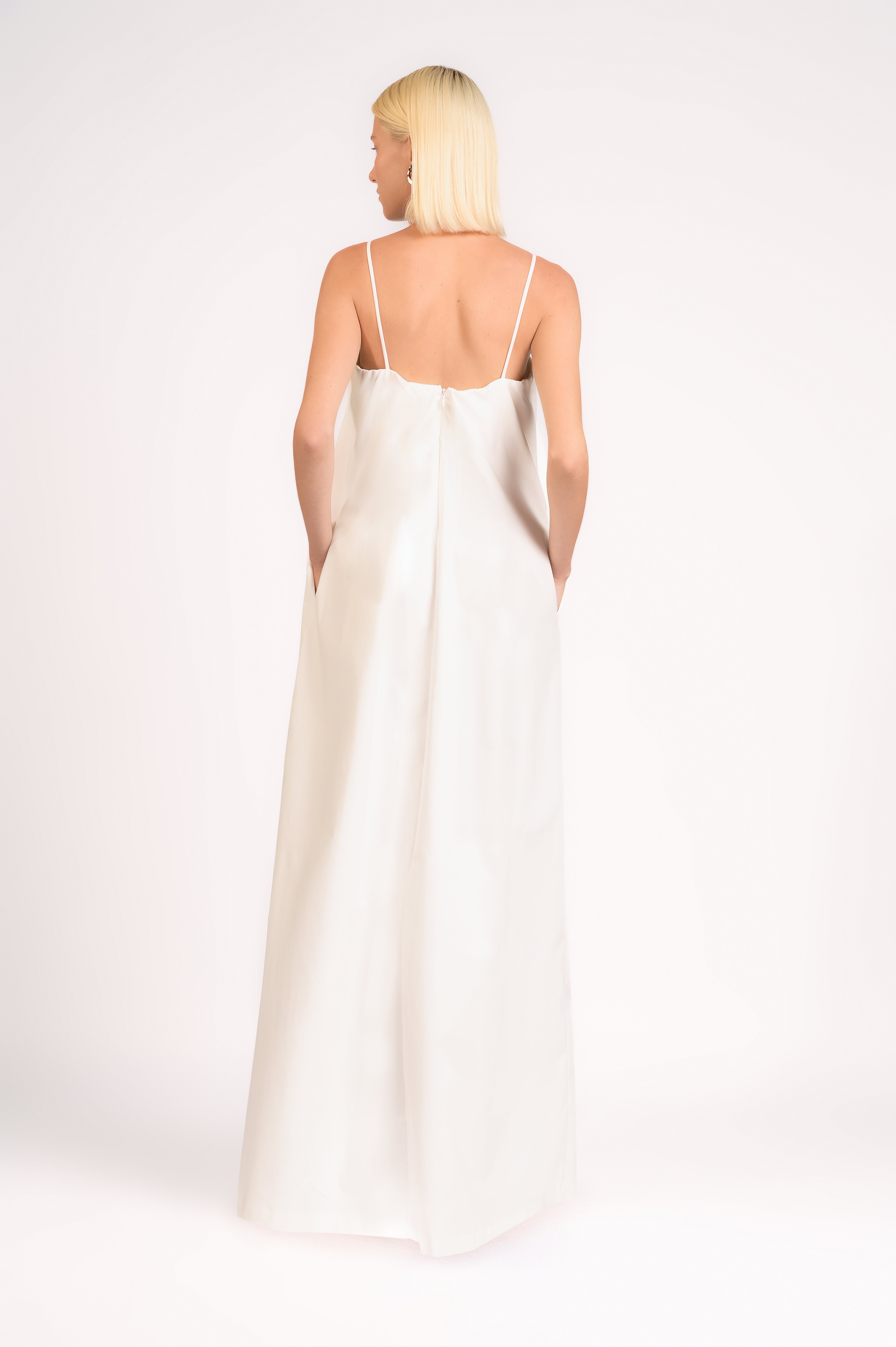 Solid Straps Maxi Dress