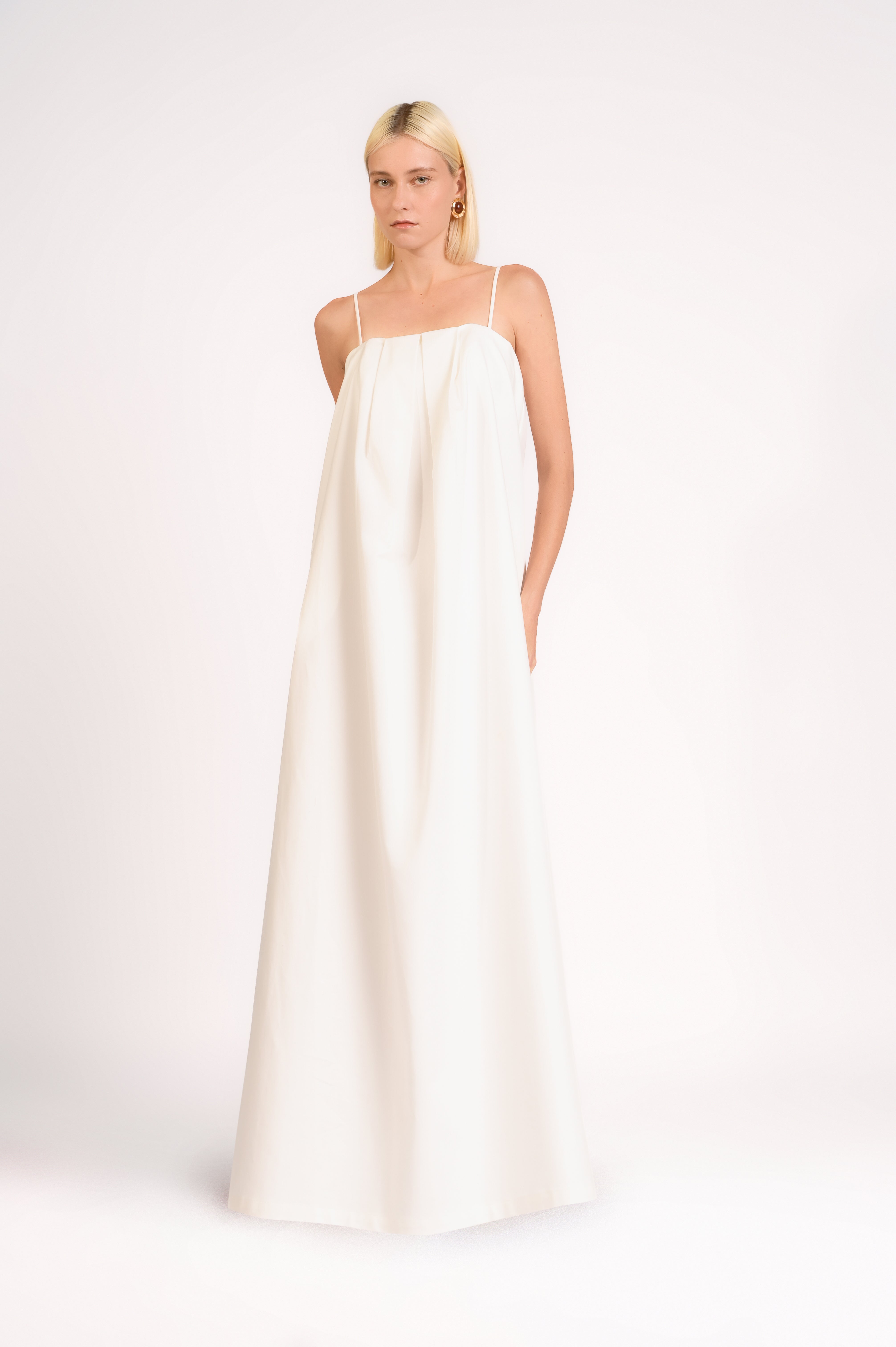 Solid Straps Maxi Dress