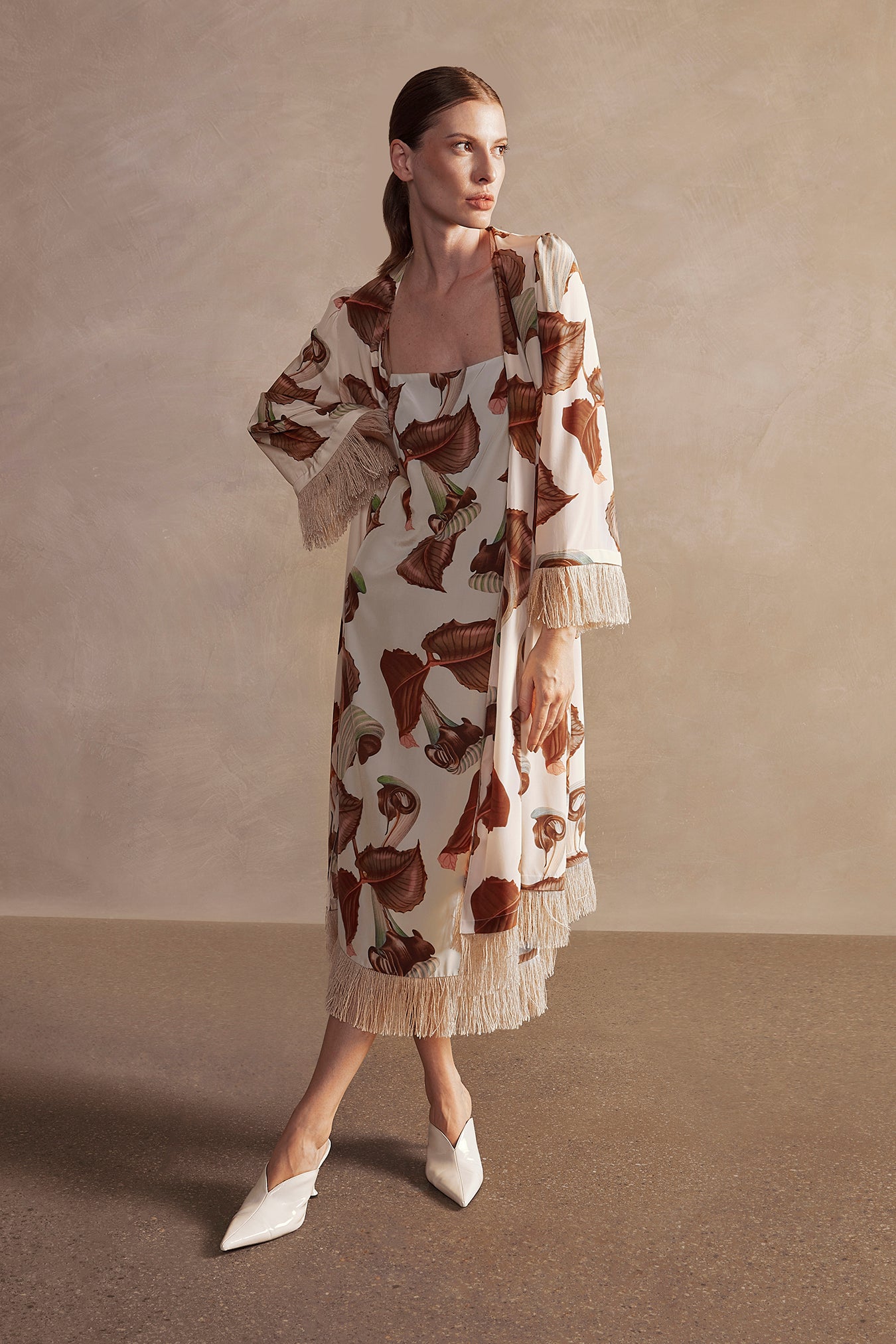 Arisaema Straw Midi Dress Front 2