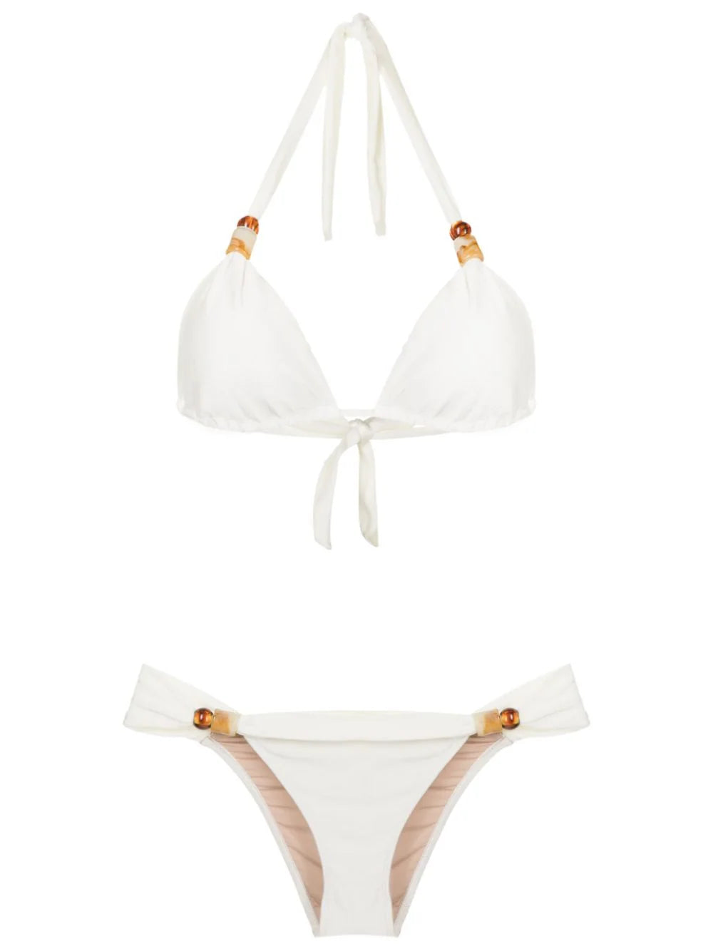 New Pois Solid Long Triangle Bikini