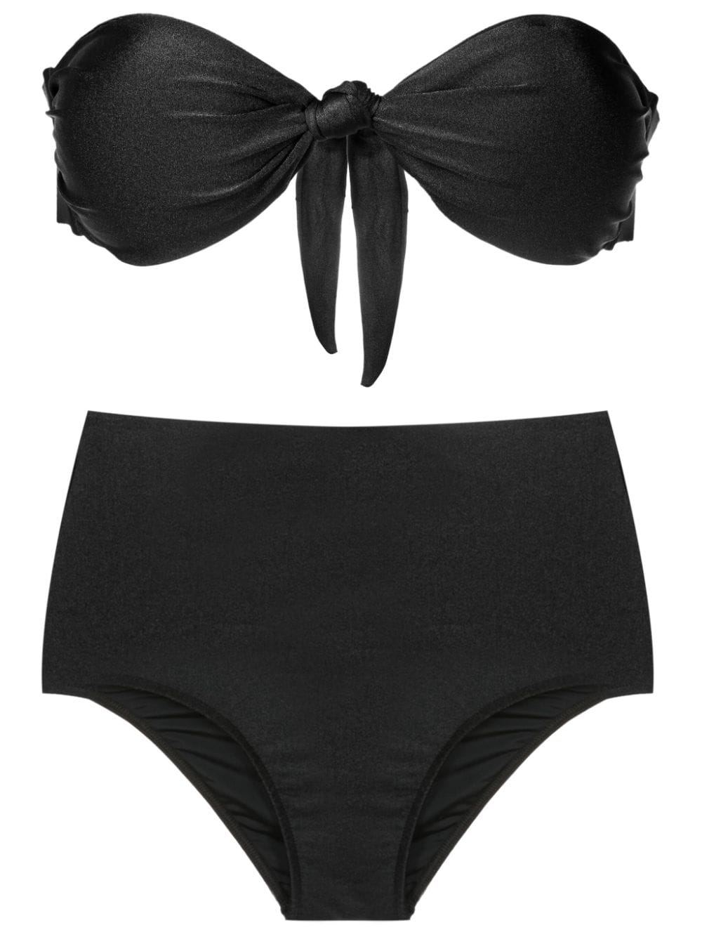Timeless Black High-Waisted Strapless Bikini Product