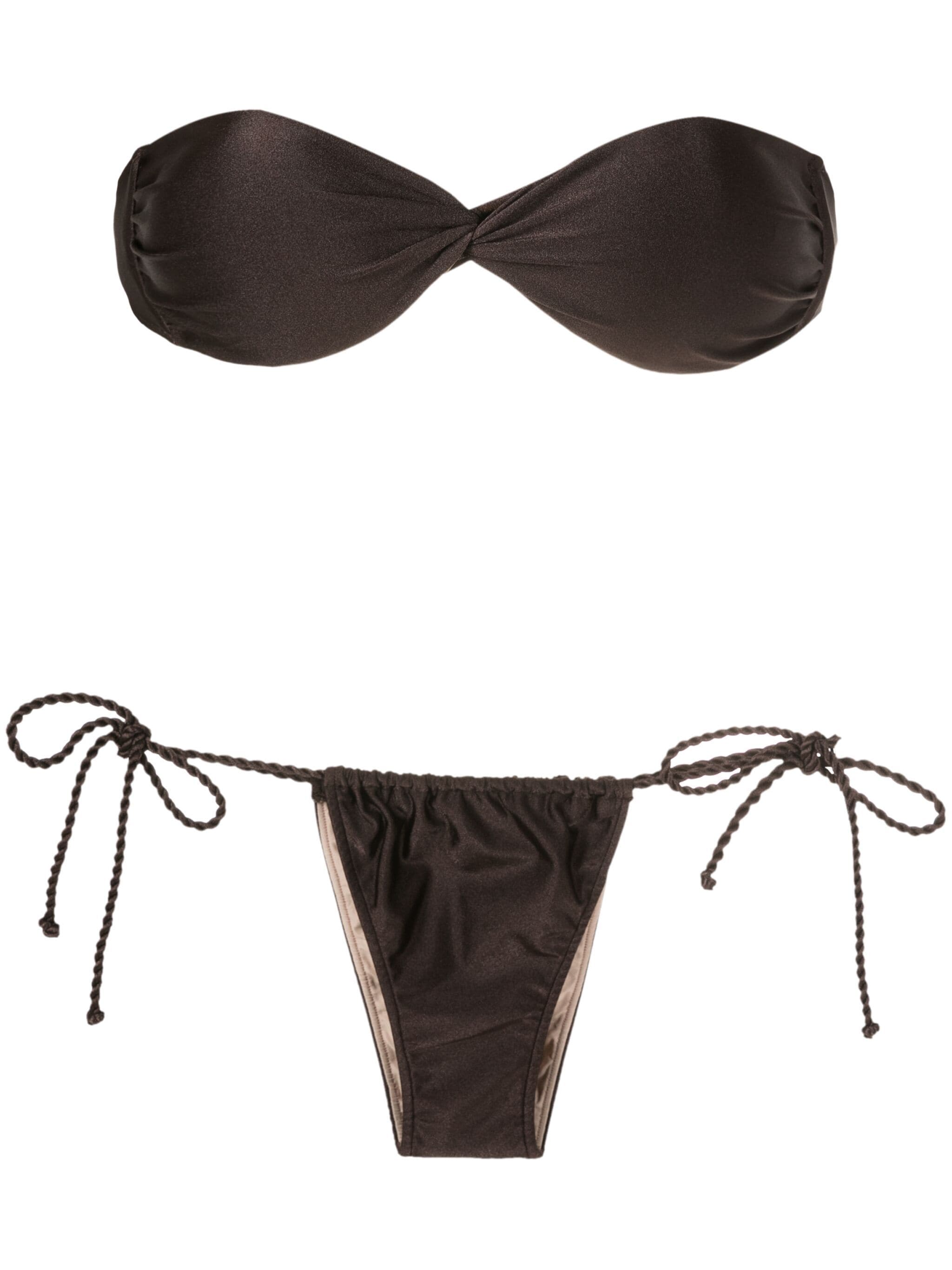 Braided Coffee Strap Bandeau Bikini Product