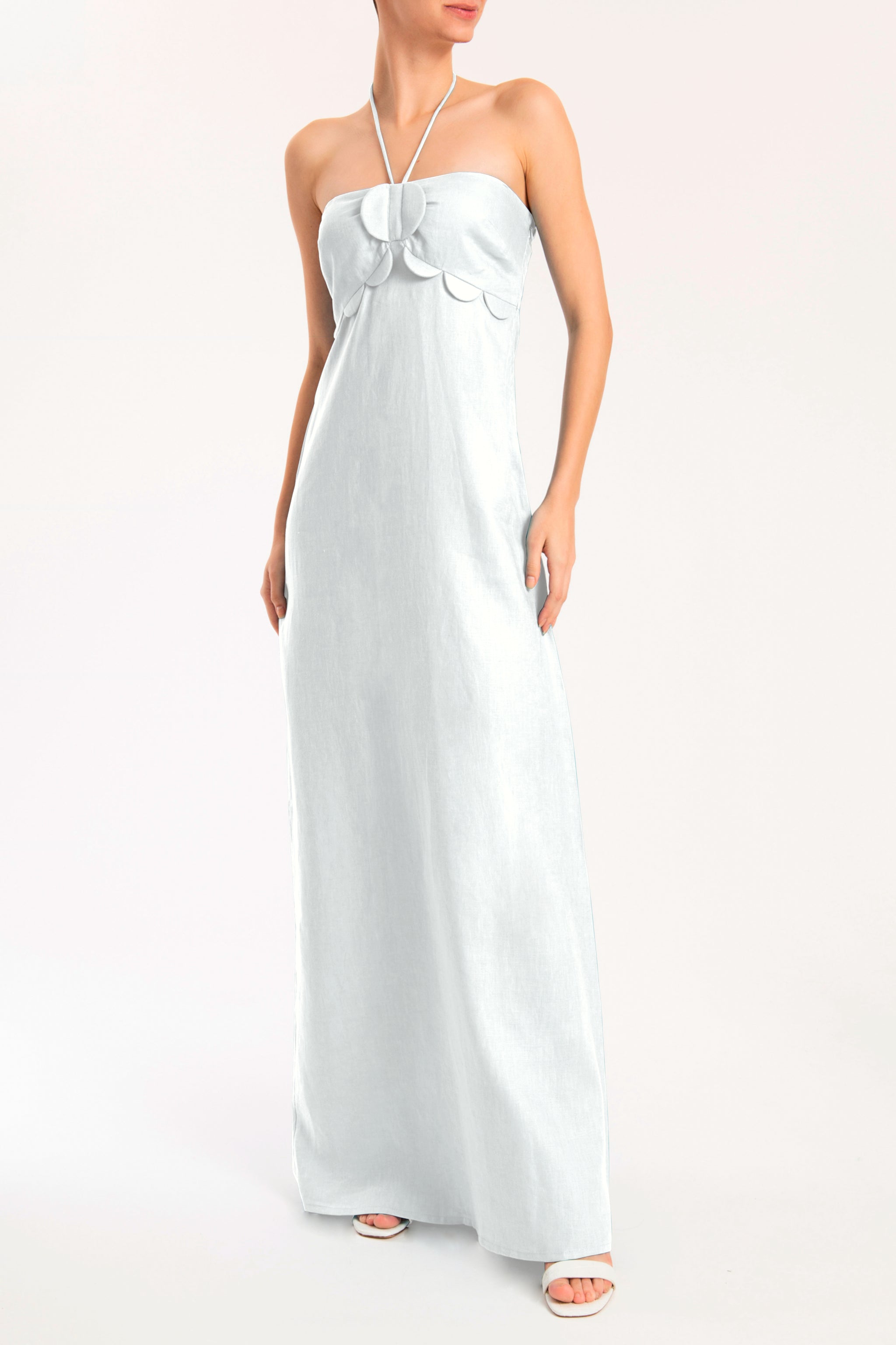 bubble maxi dress Women's Bubble Long Dress | Color: Off White