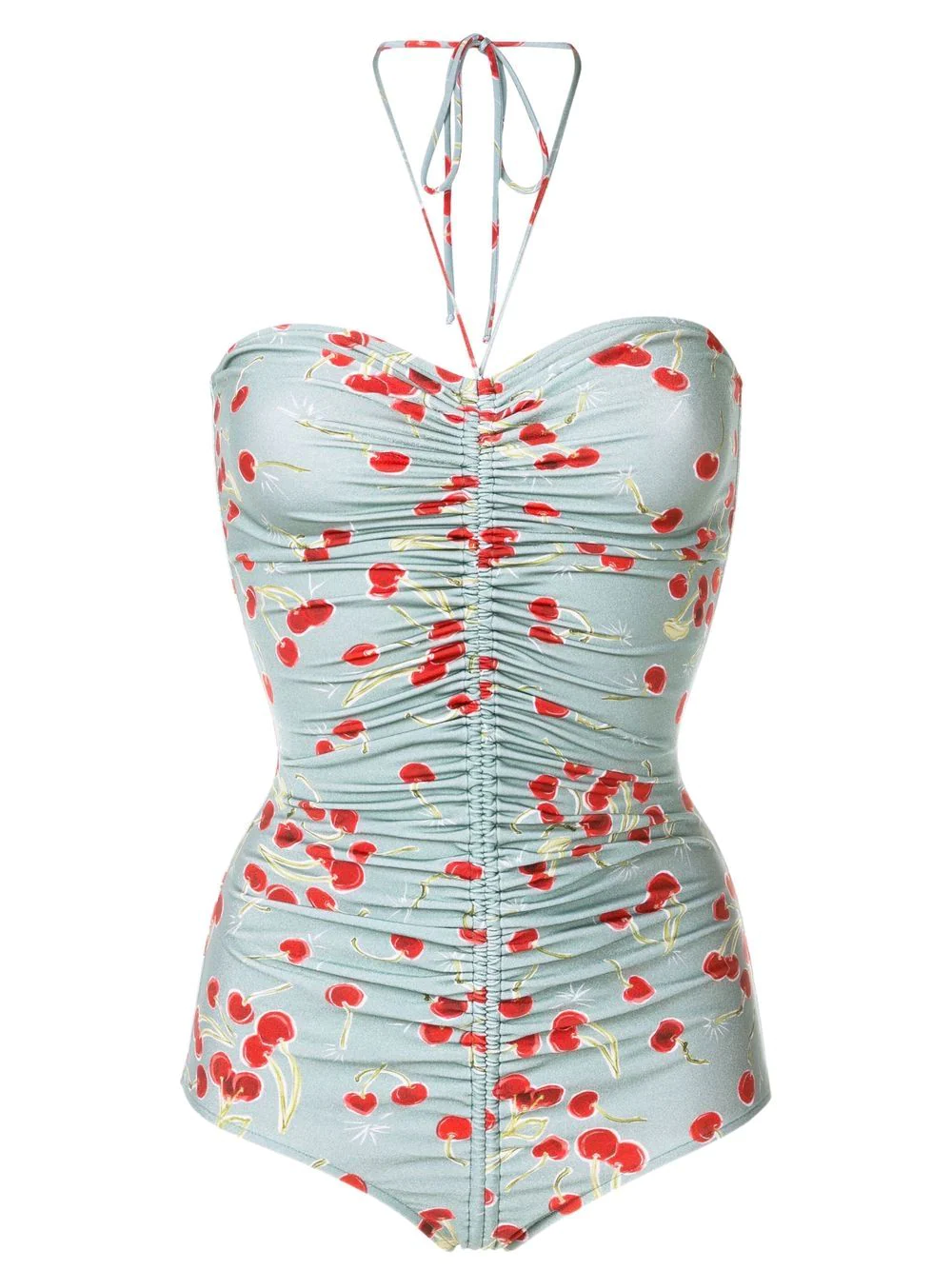 Cherry Bomb Blue Strapless Frilled Swimsuit Product