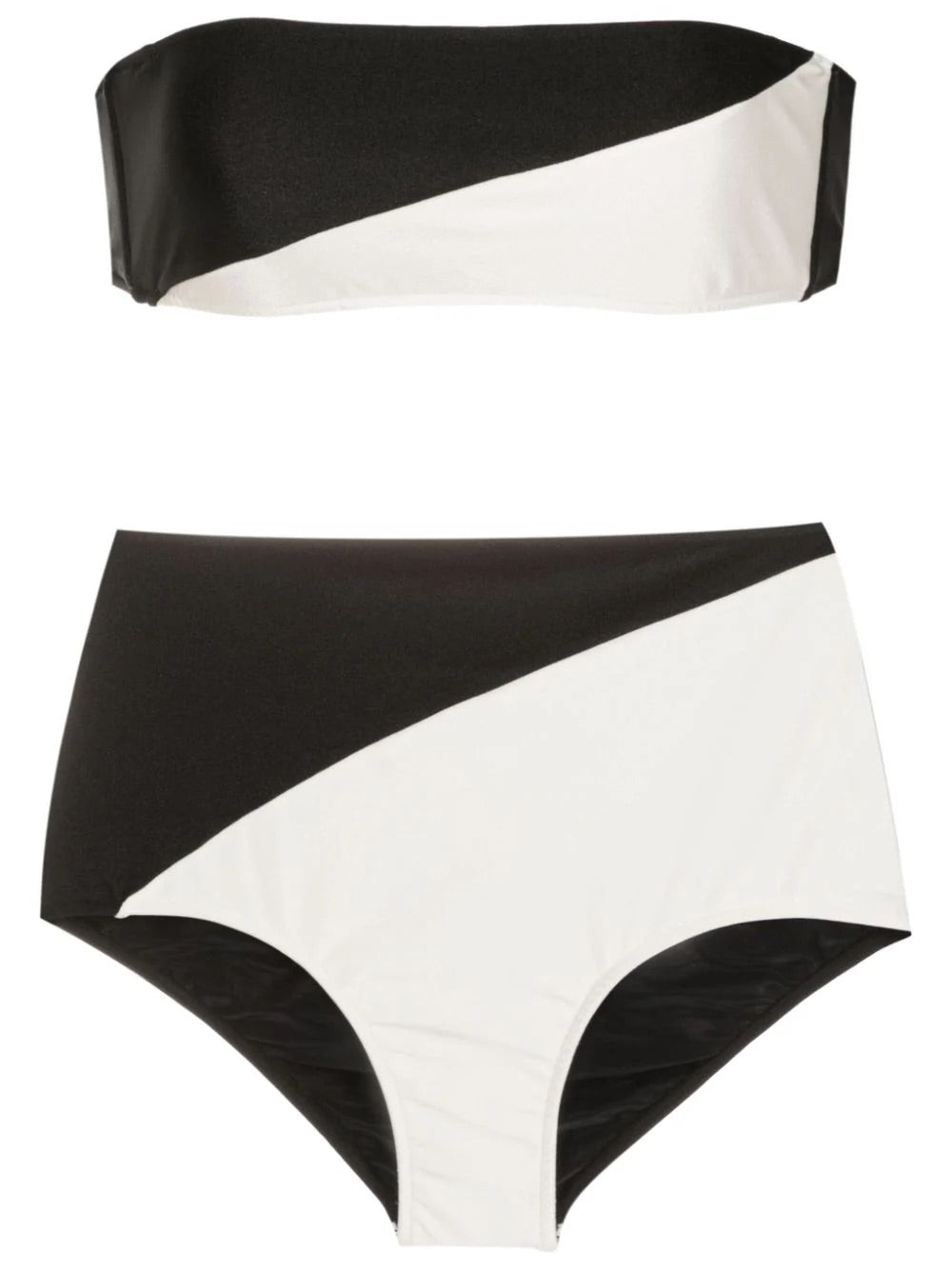 Deco Bicolor High-Waisted Bandeau Bikini Product