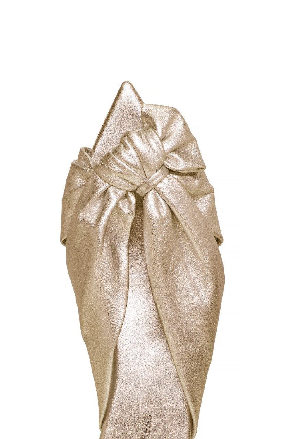 Flat Sandals With Knot Gold 1