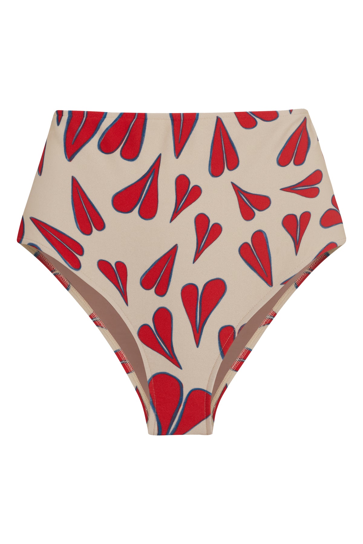 Hearts Strapless High-Waisted Bikini Bottom