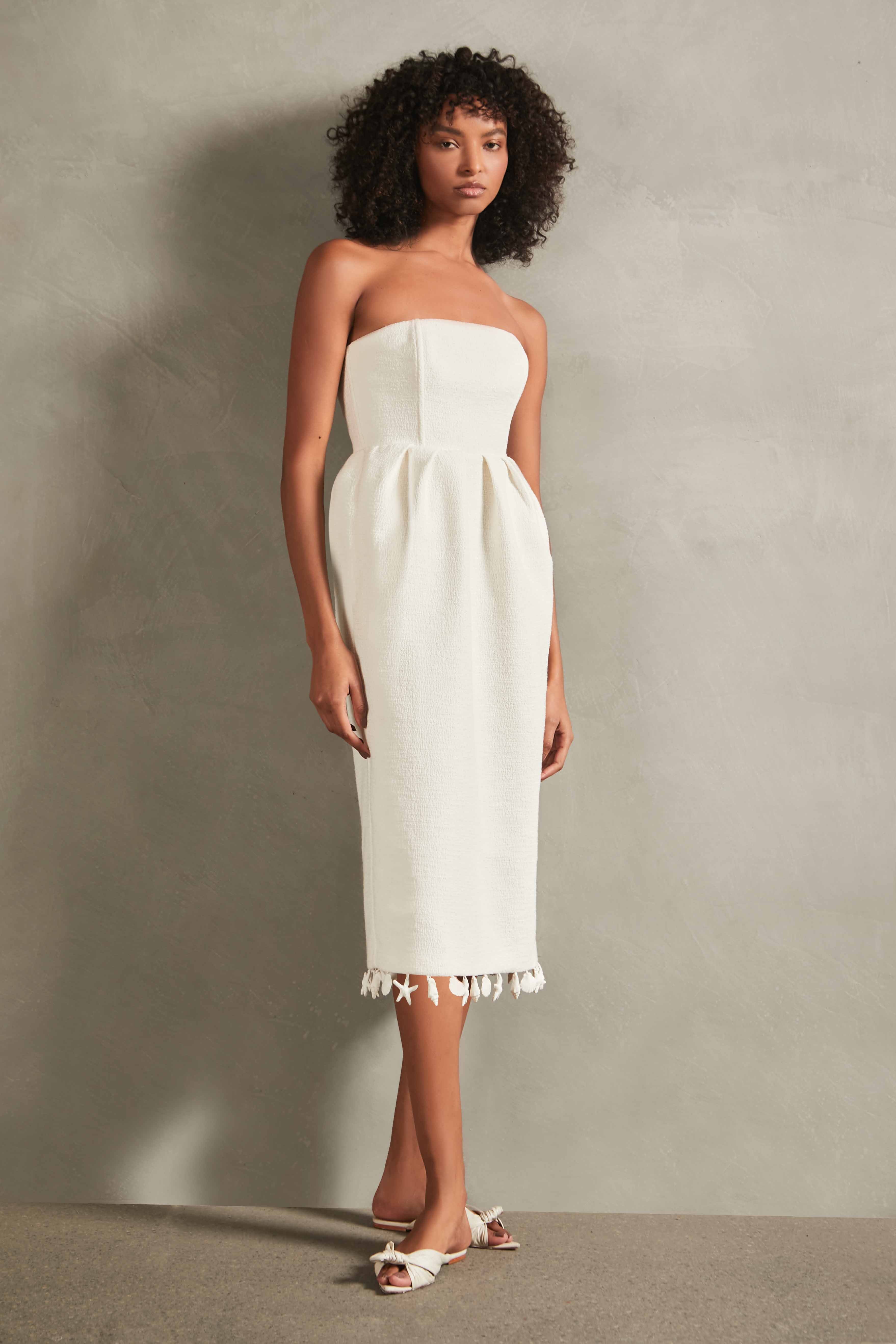 La Mer Strapless Midi Dress Front