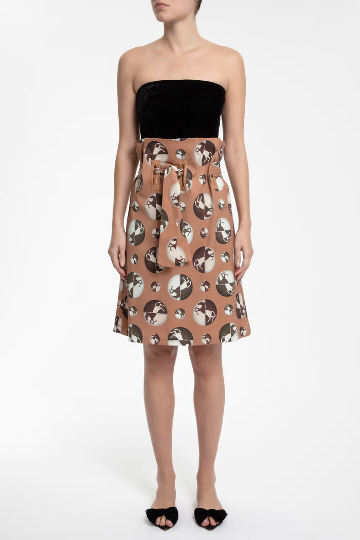 Horse Pois Clochat Short Skirt