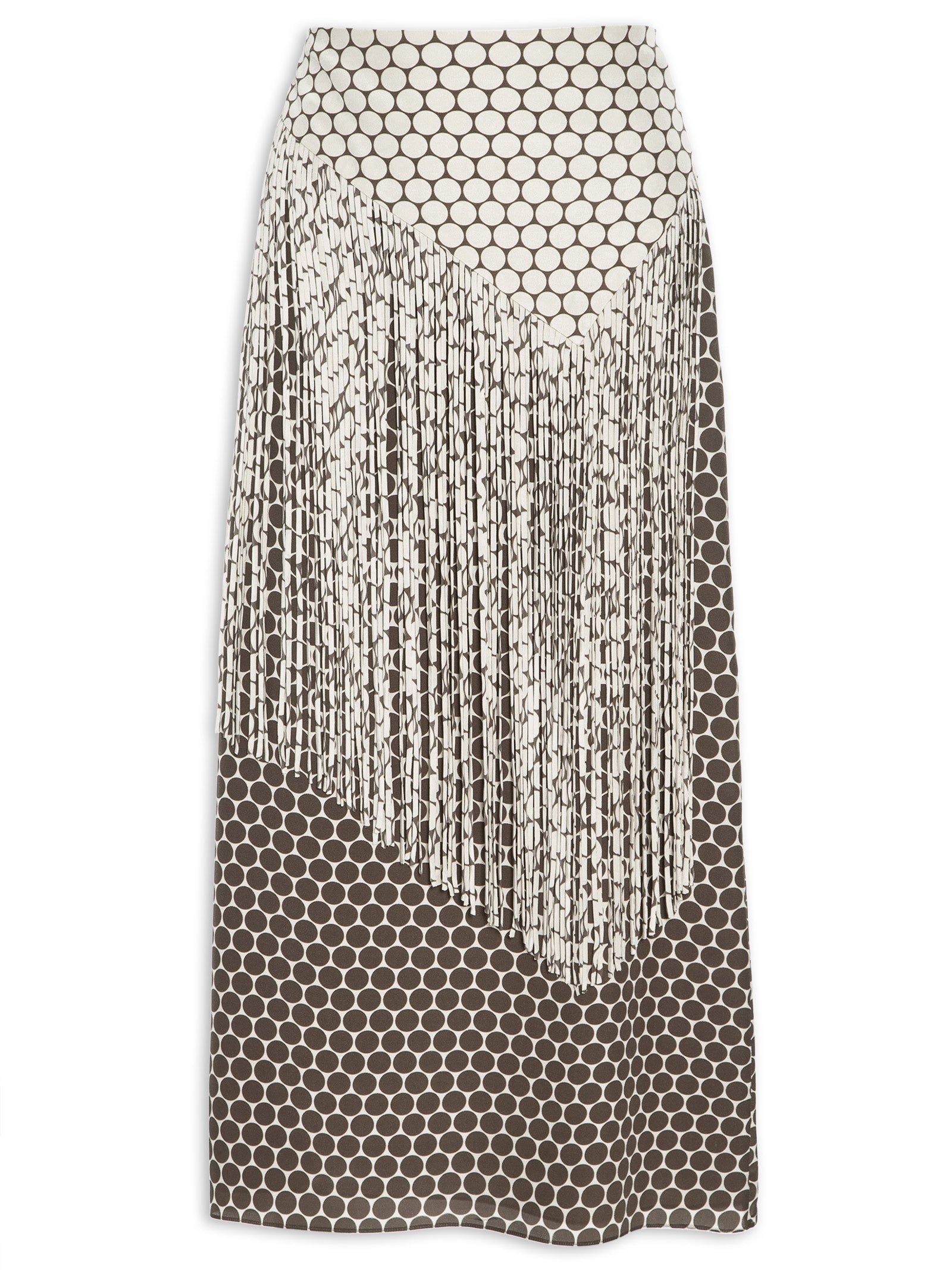 New Pois Fringe Midi Skirt