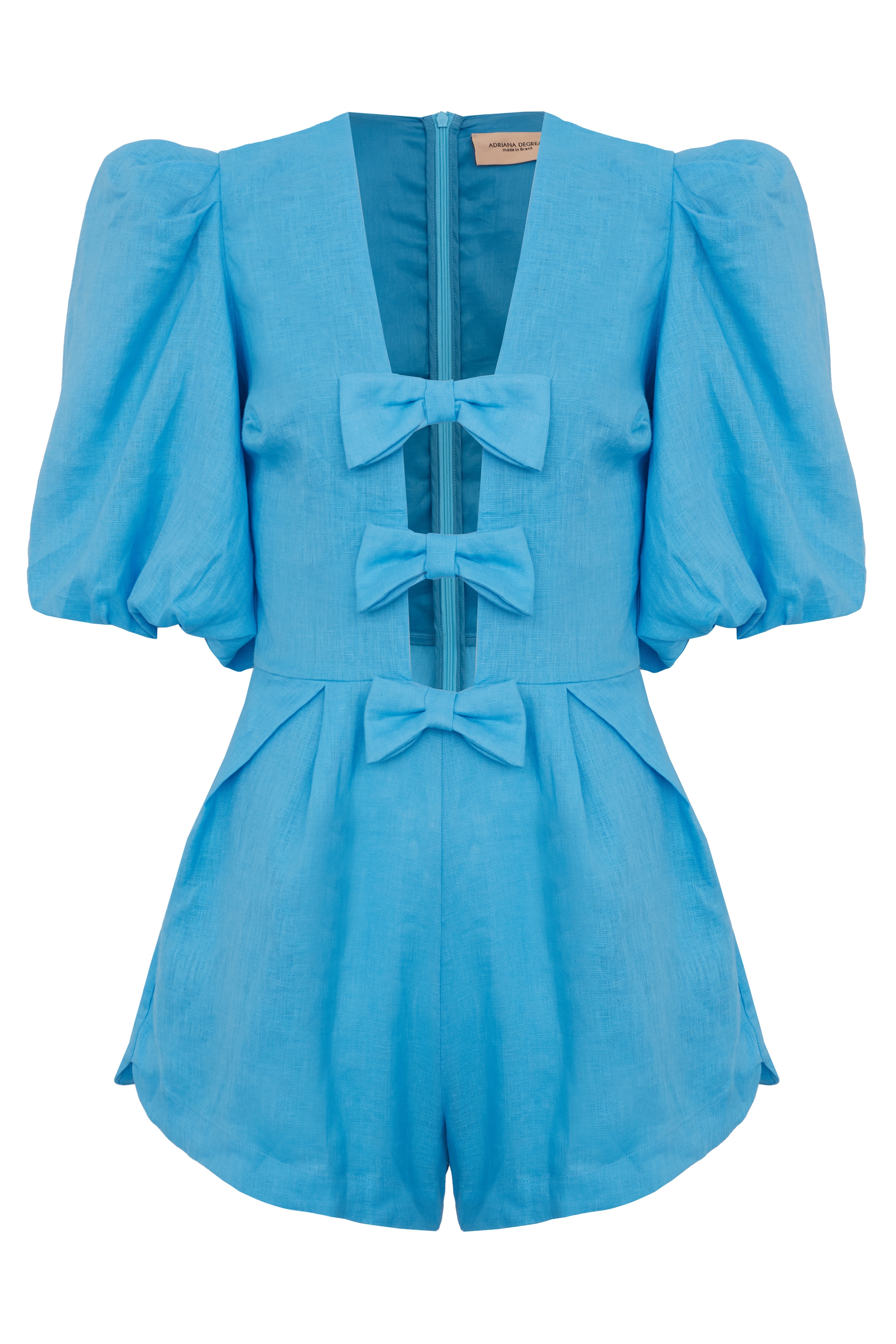 Fantasy Solid Playsuit with Bows