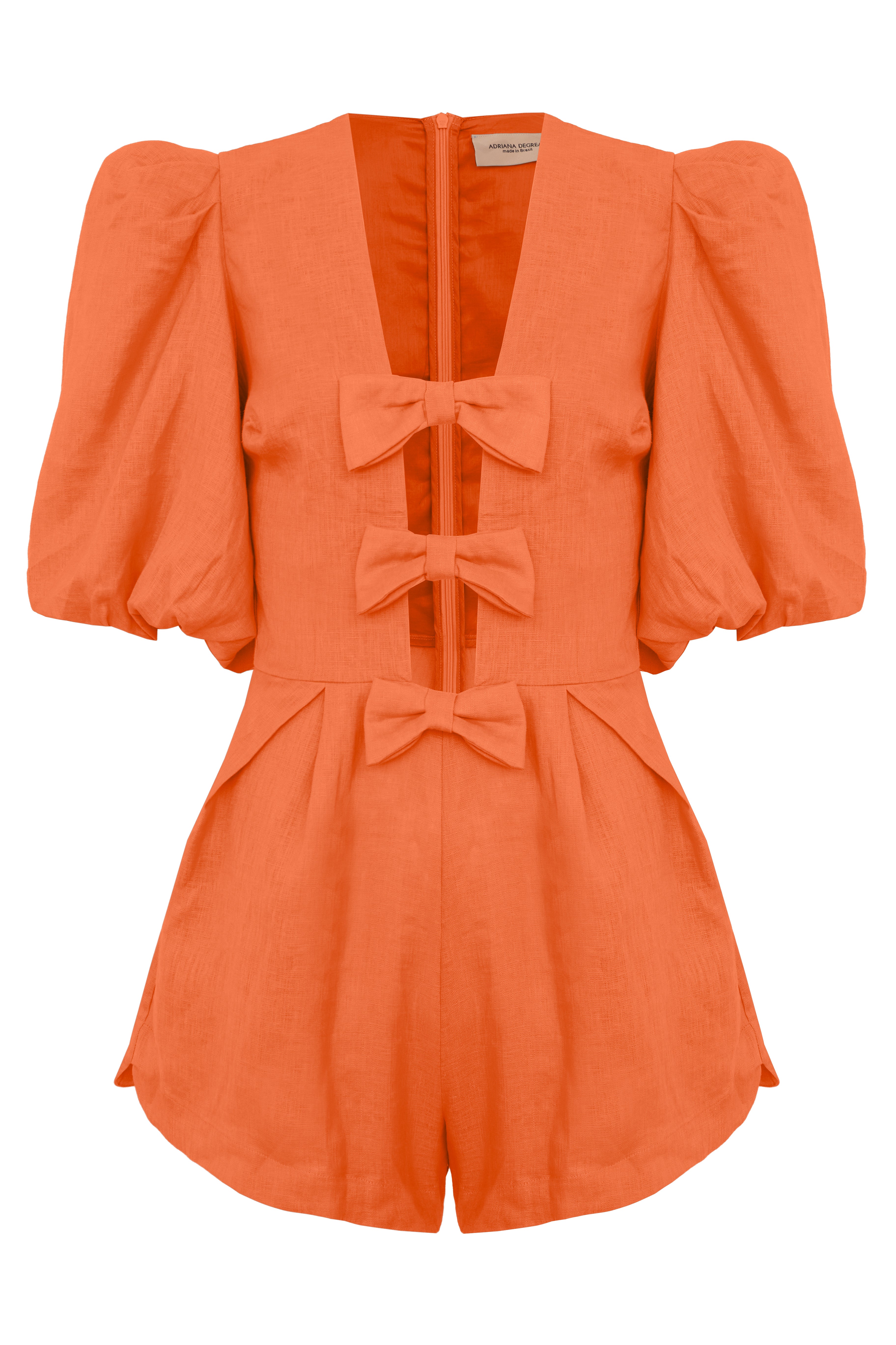 Fantasy Solid Playsuit with Bows