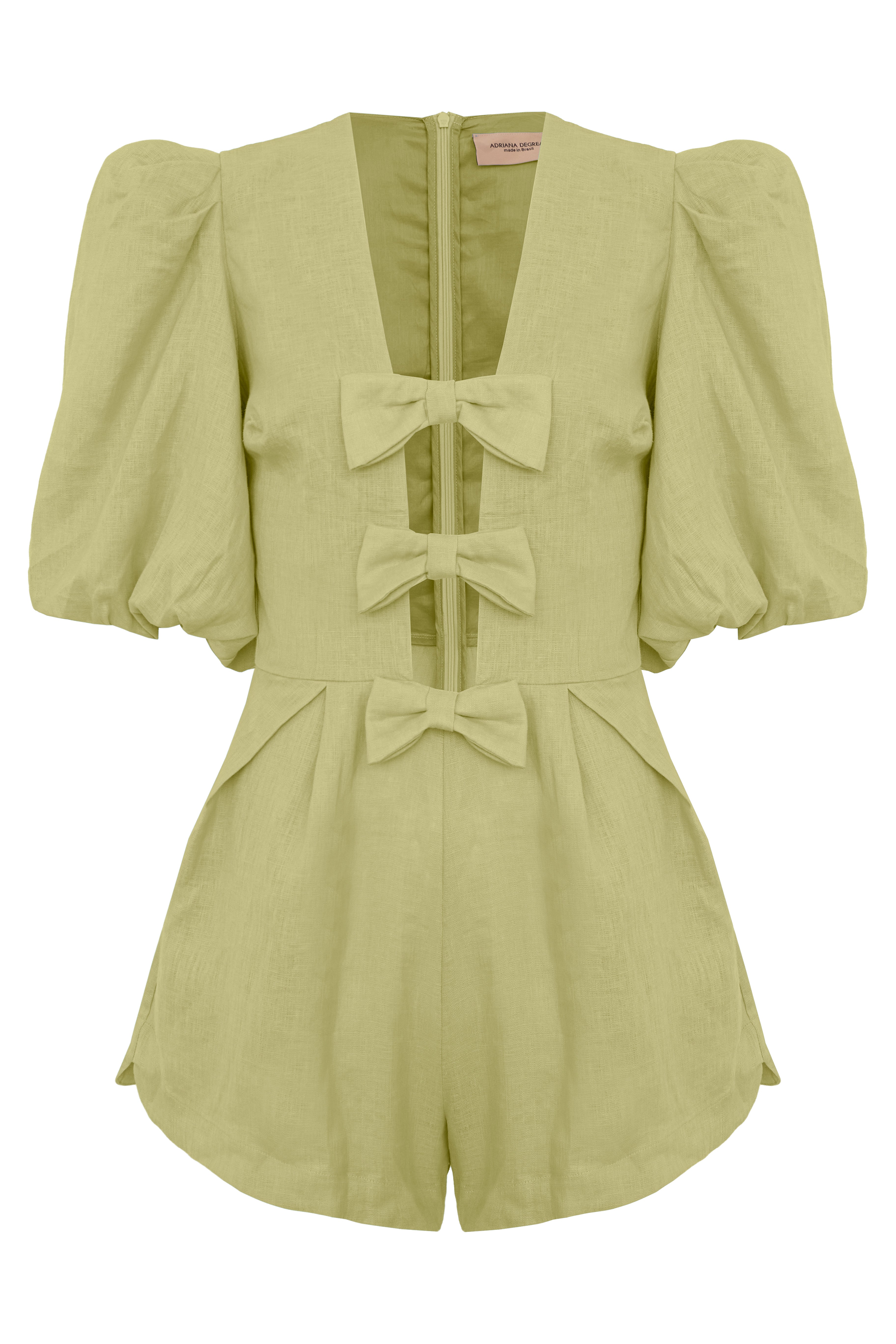 Fantasy Solid Playsuit with Bows