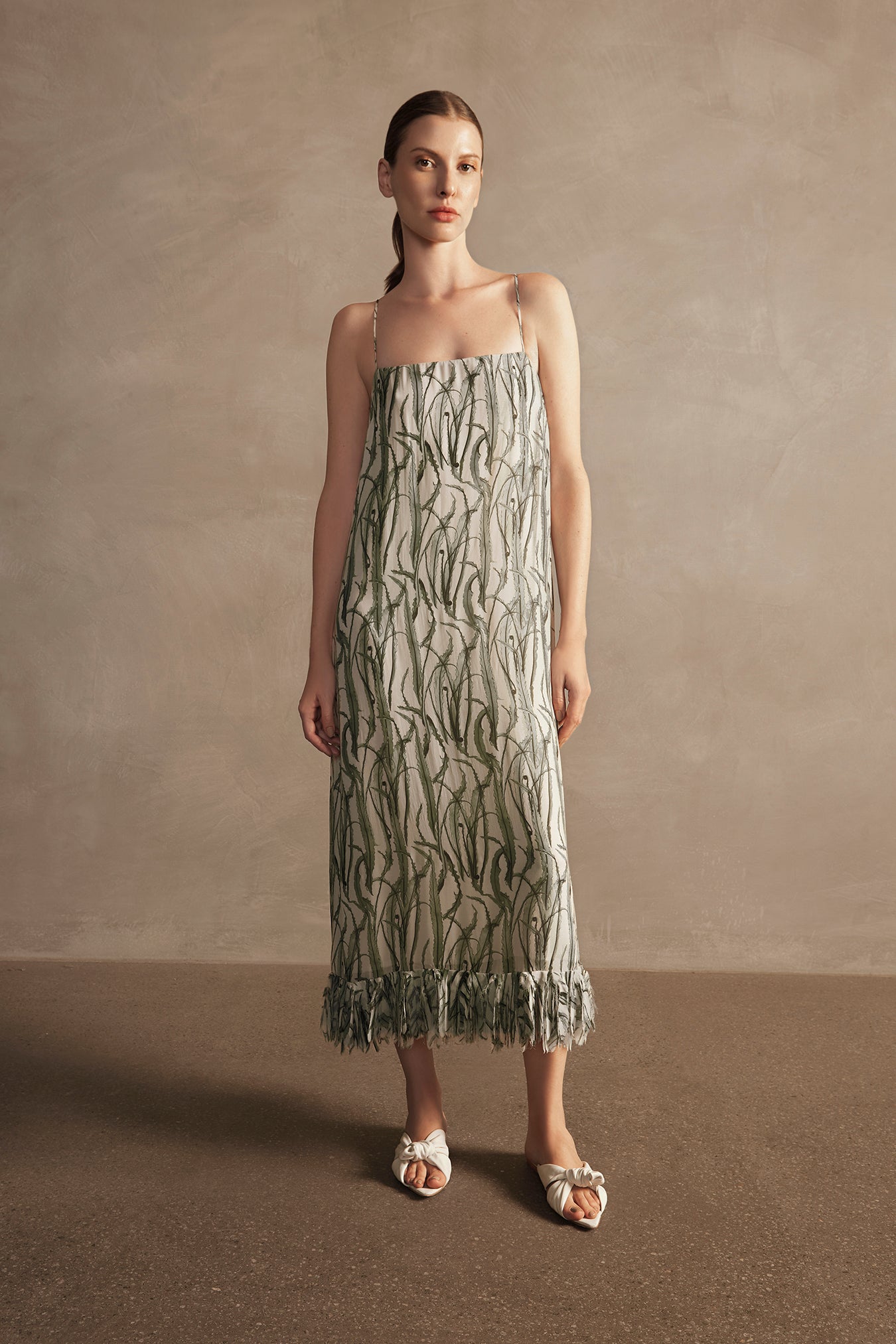 Samambaia Fringes Midi Dress Front