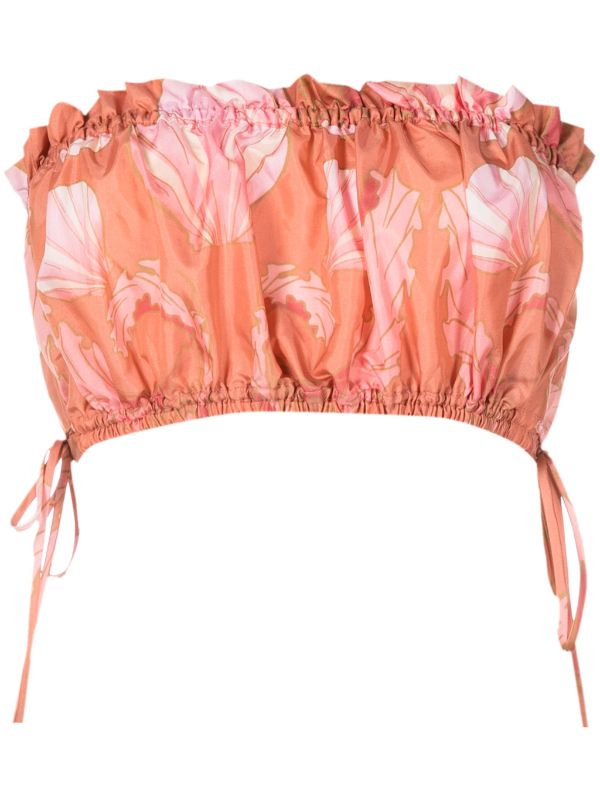 Seashell Paprika Frill Crop Top Product