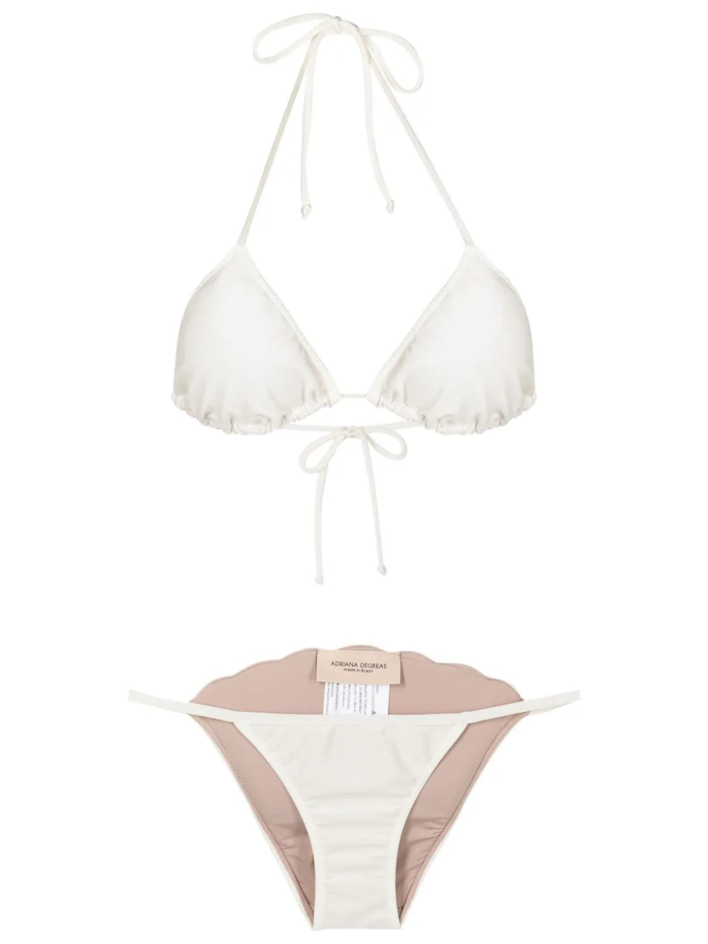 Solid Seashell Off-White Triangle Bikini Product Shot