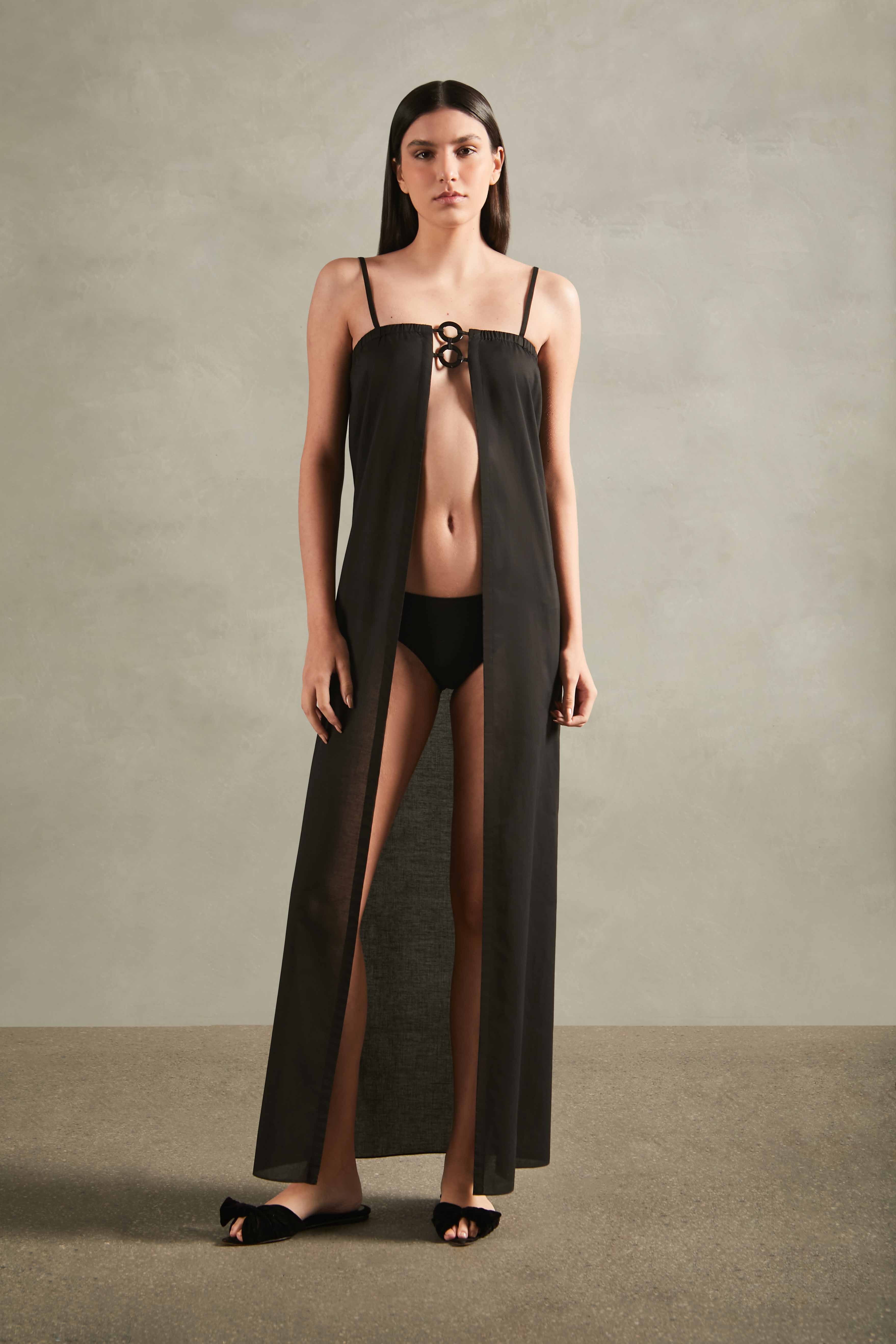 Timeless Long Dress With Front Slit Front