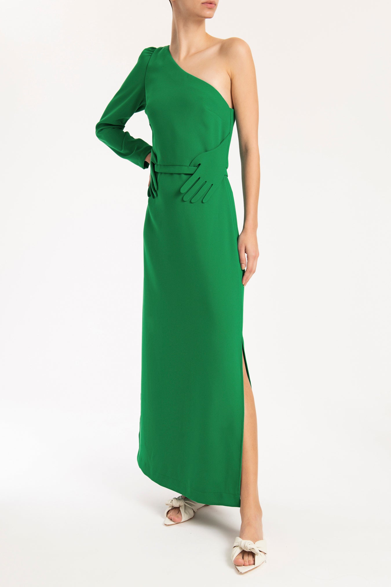 Hands One-Shoulder Long Dress