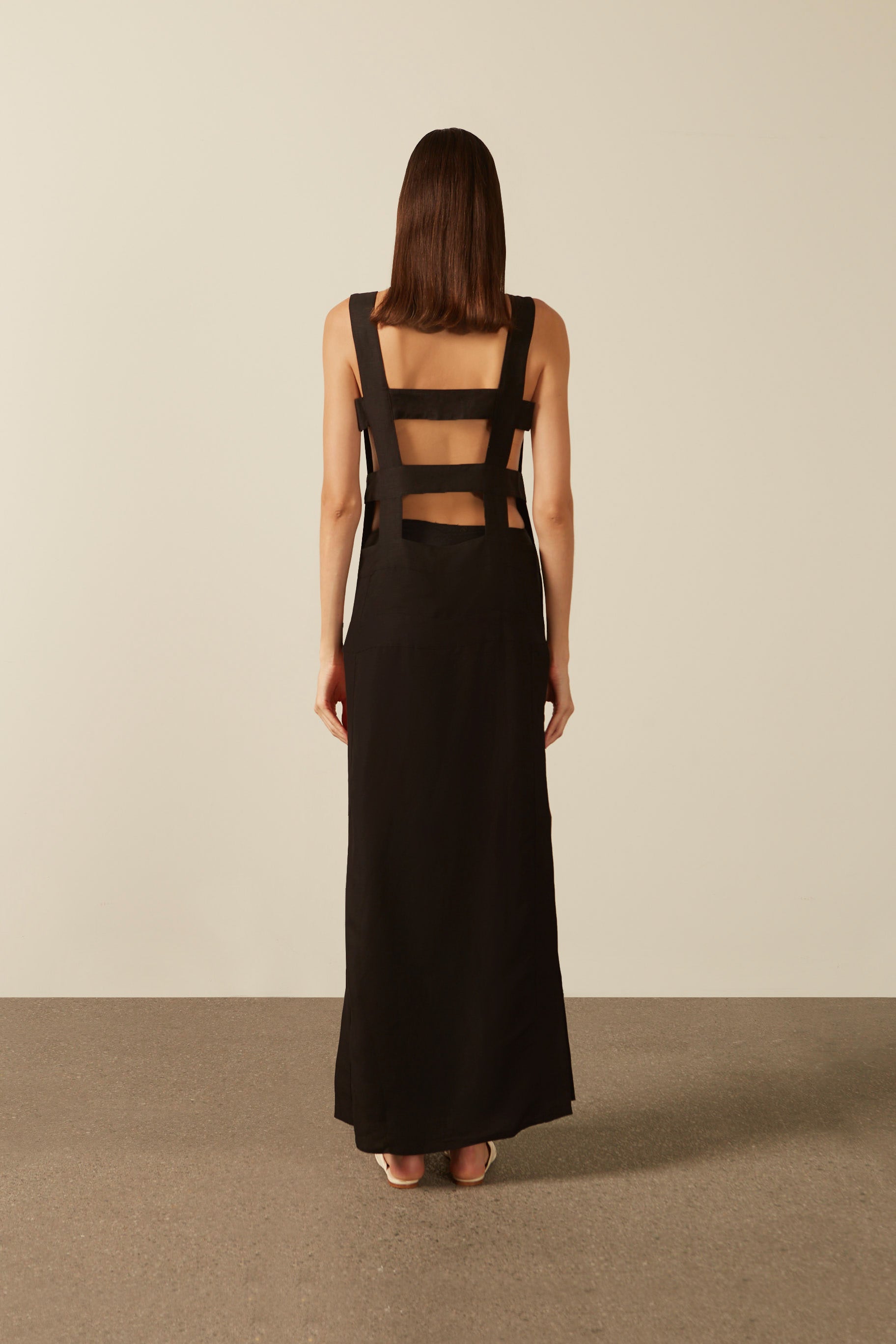 Solid Long Dress With Open Sides
