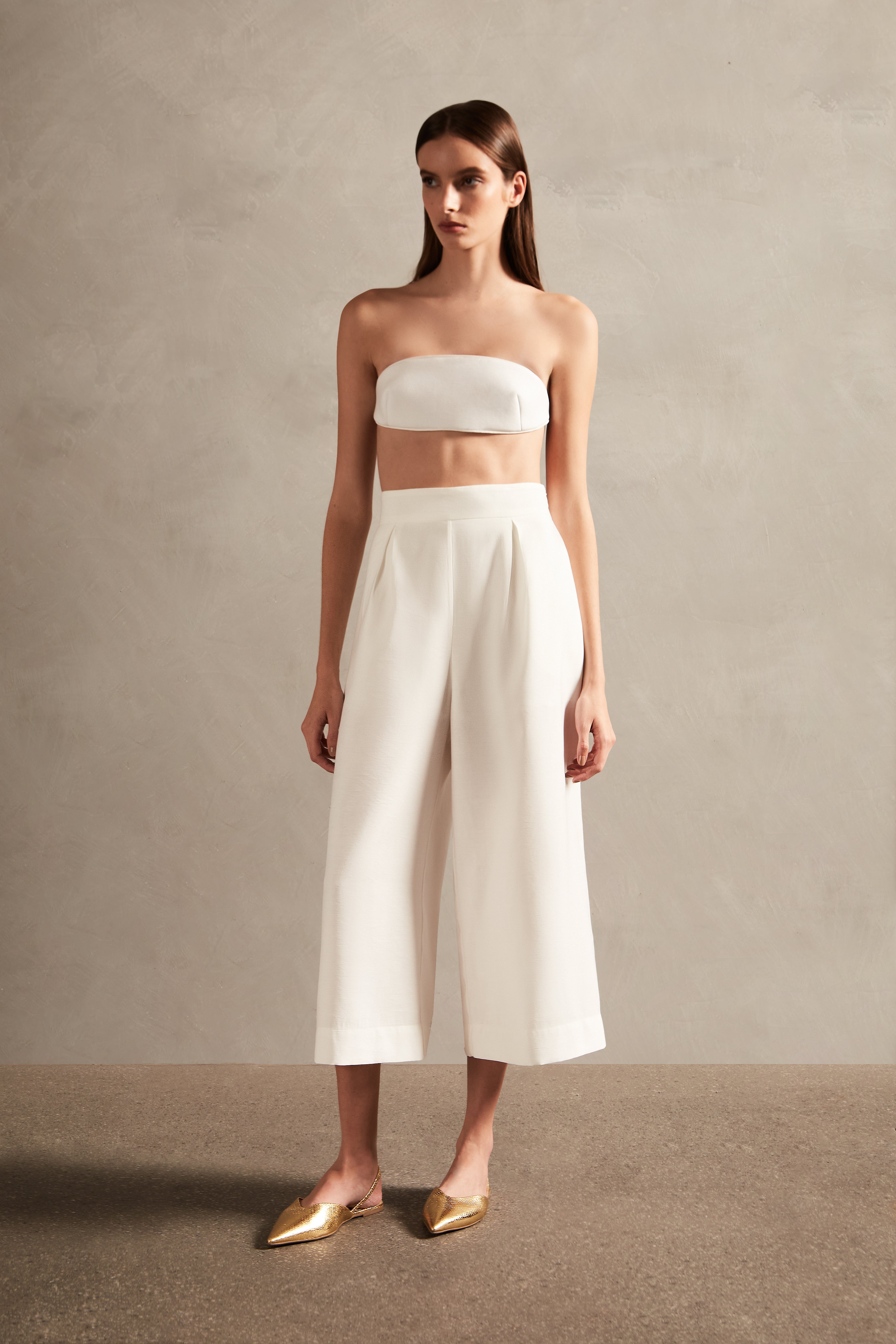 Vintage Orchid Solid Bandeau Top Front