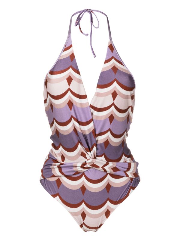 Vintage Waves Halterneck Swimsuit Product