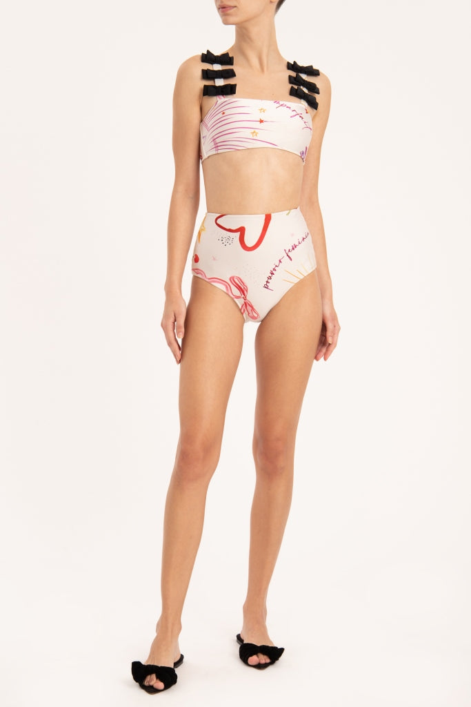 Fantasy High-Waisted Bikini with Bows