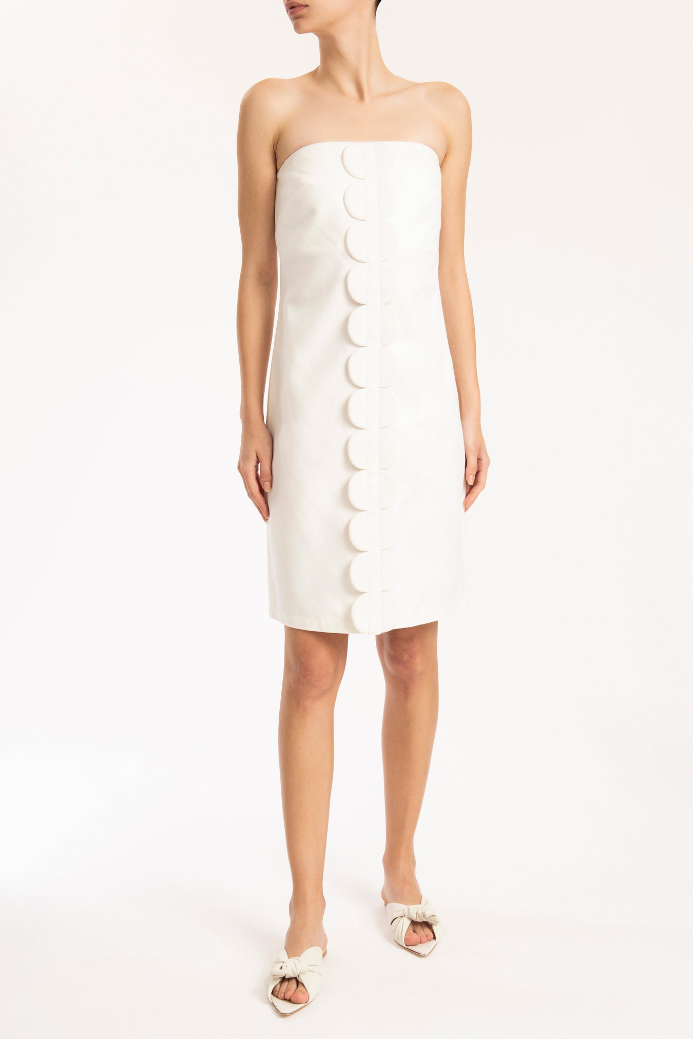 Strapless Ruched Mini Bubble Dress