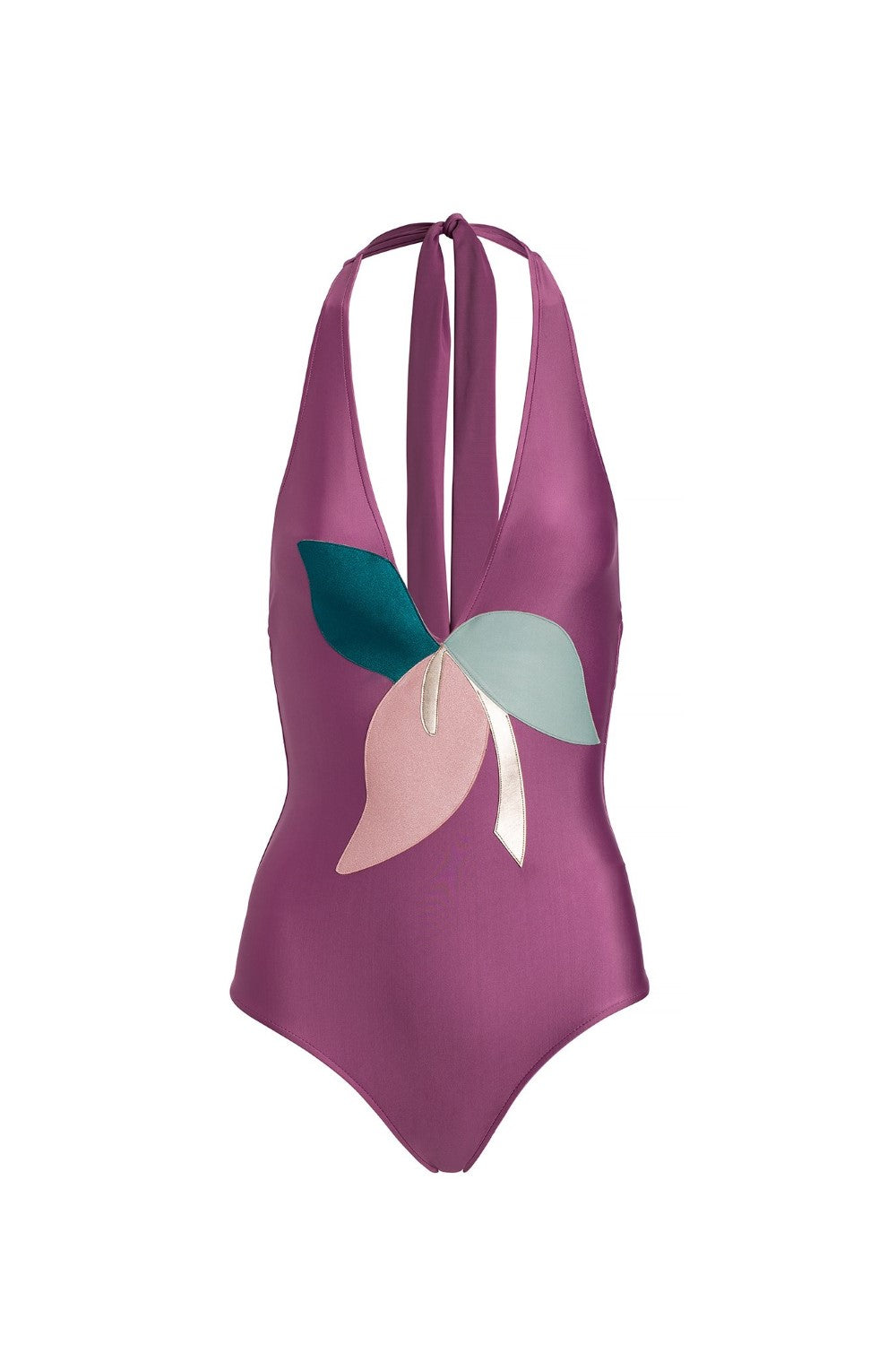 Colorful Flowers Halterneck Swimsuit Product