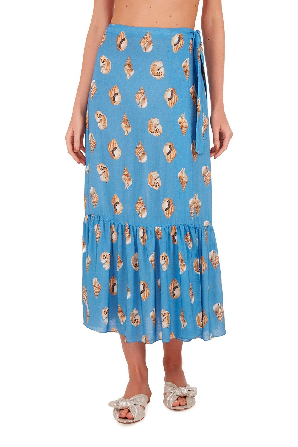 Conchiglie Midi Skirt With Ruffles Front 2
