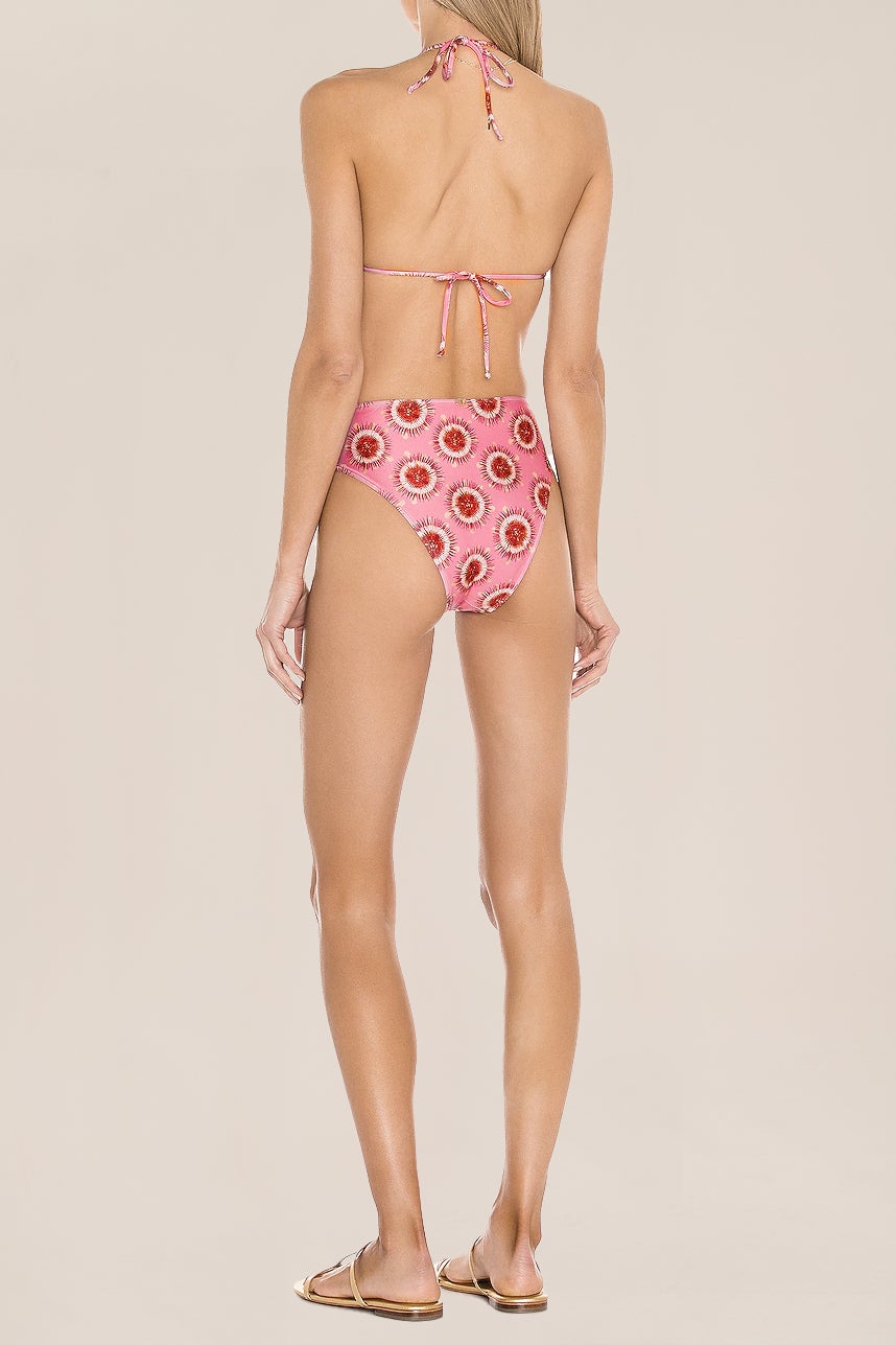 Exotic Passion Pink High-leg Bikini With Knot Back