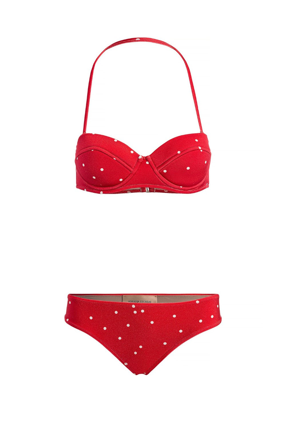 This halterneck bikini is inspired by 1950s silhouettes and is crafted from smooth stretch fabric