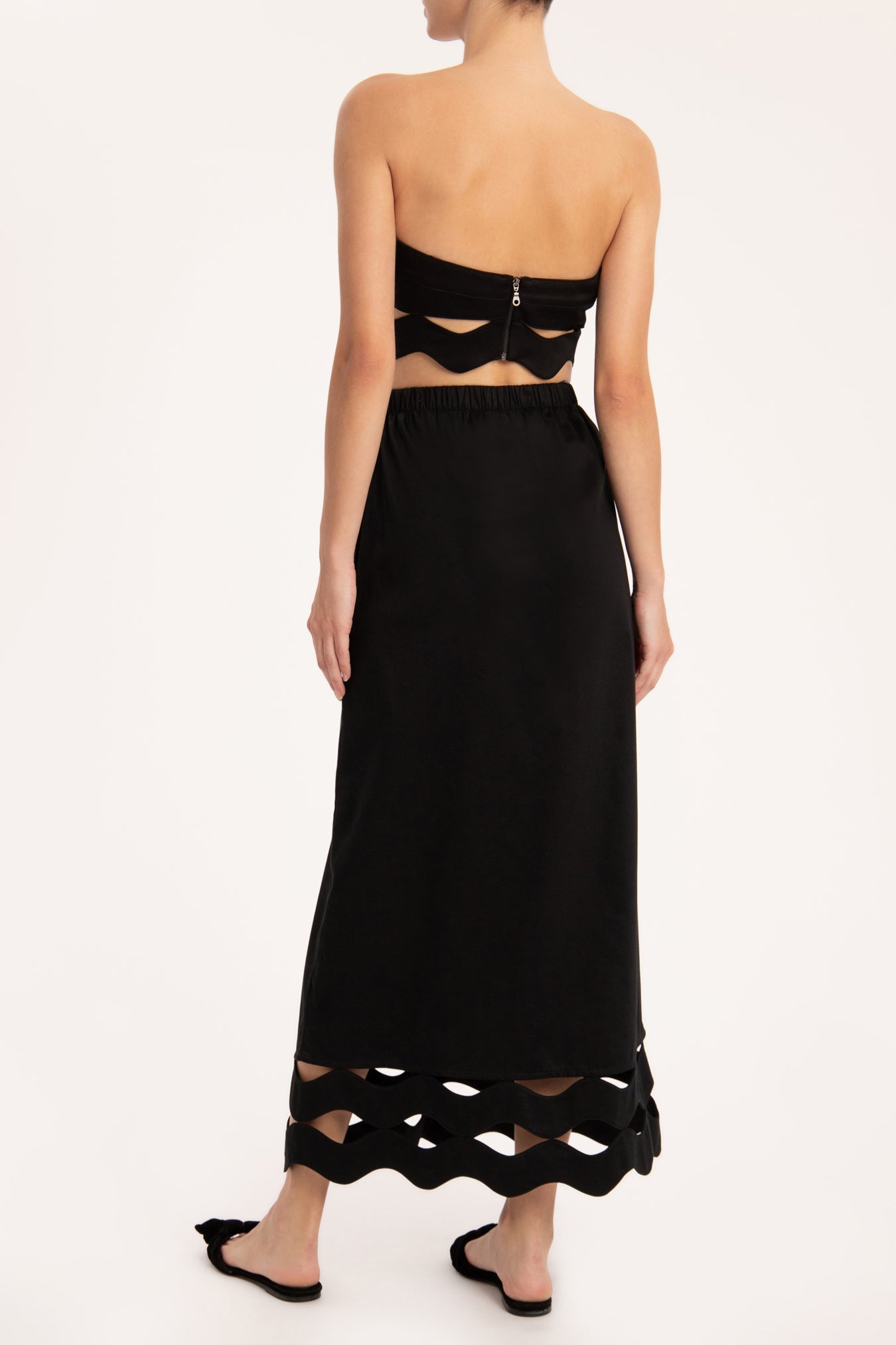 Moves Black Strapless Top Back