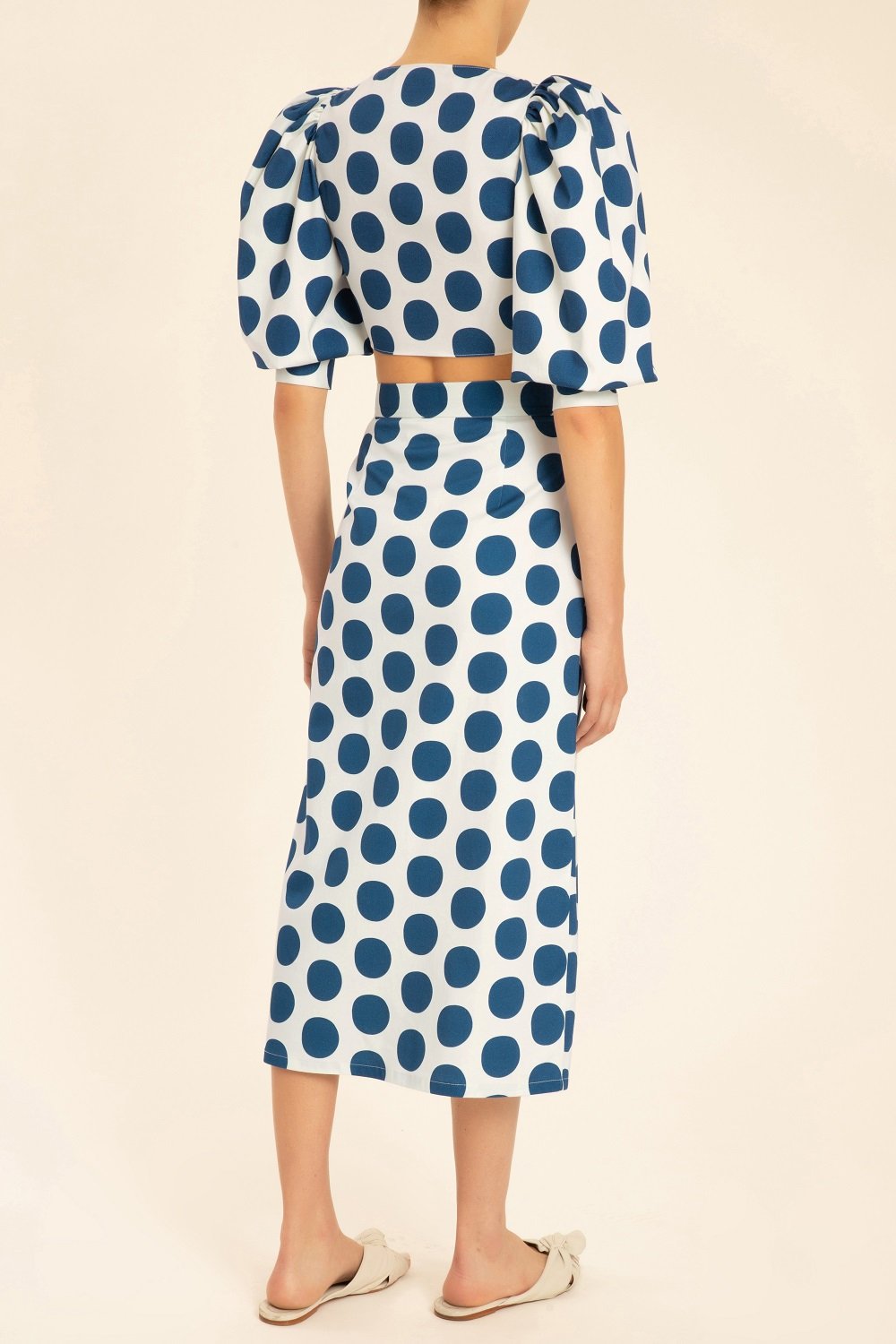 Pois Compose Midi Skirt Back