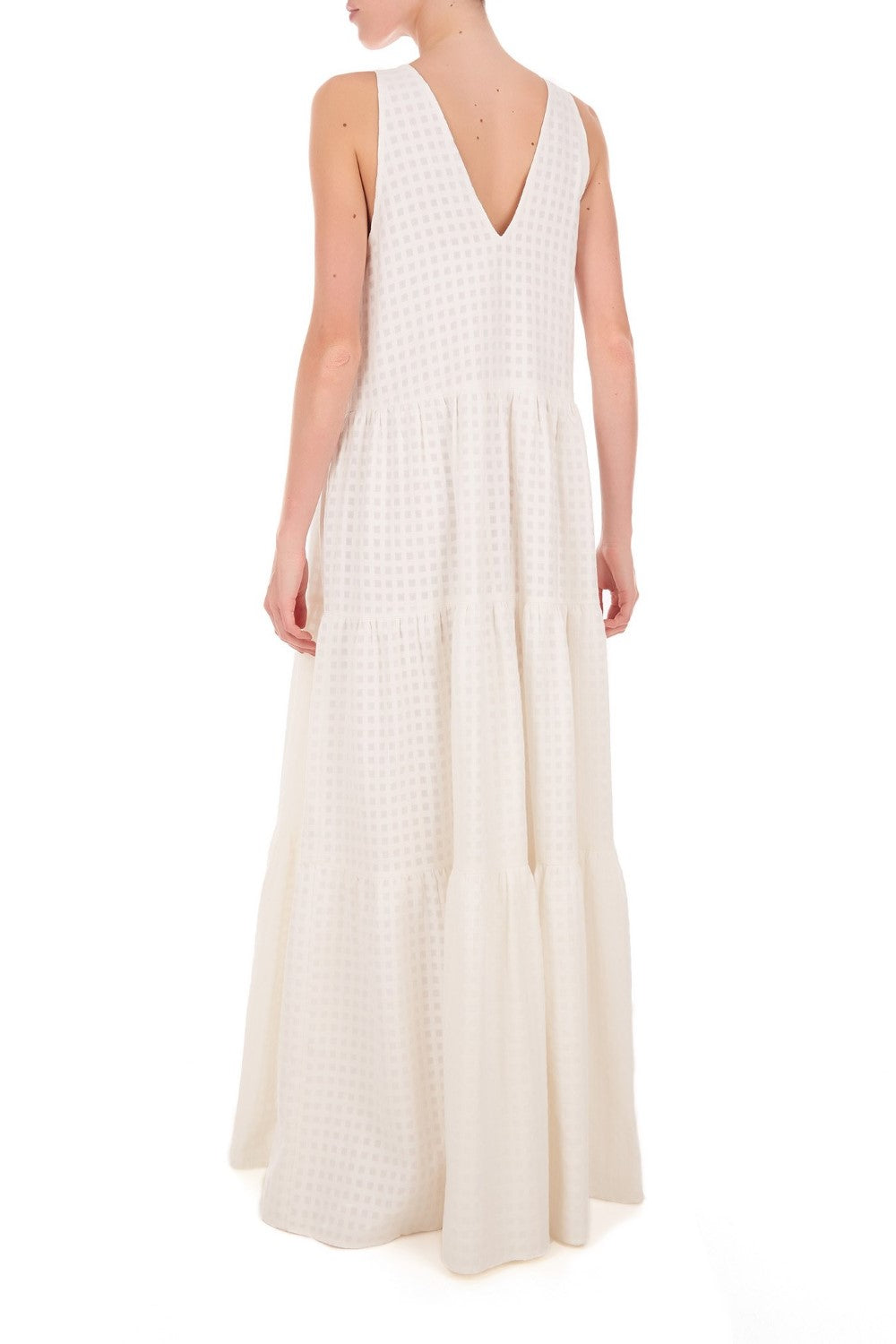 Porto V-Neck Long Dress Back