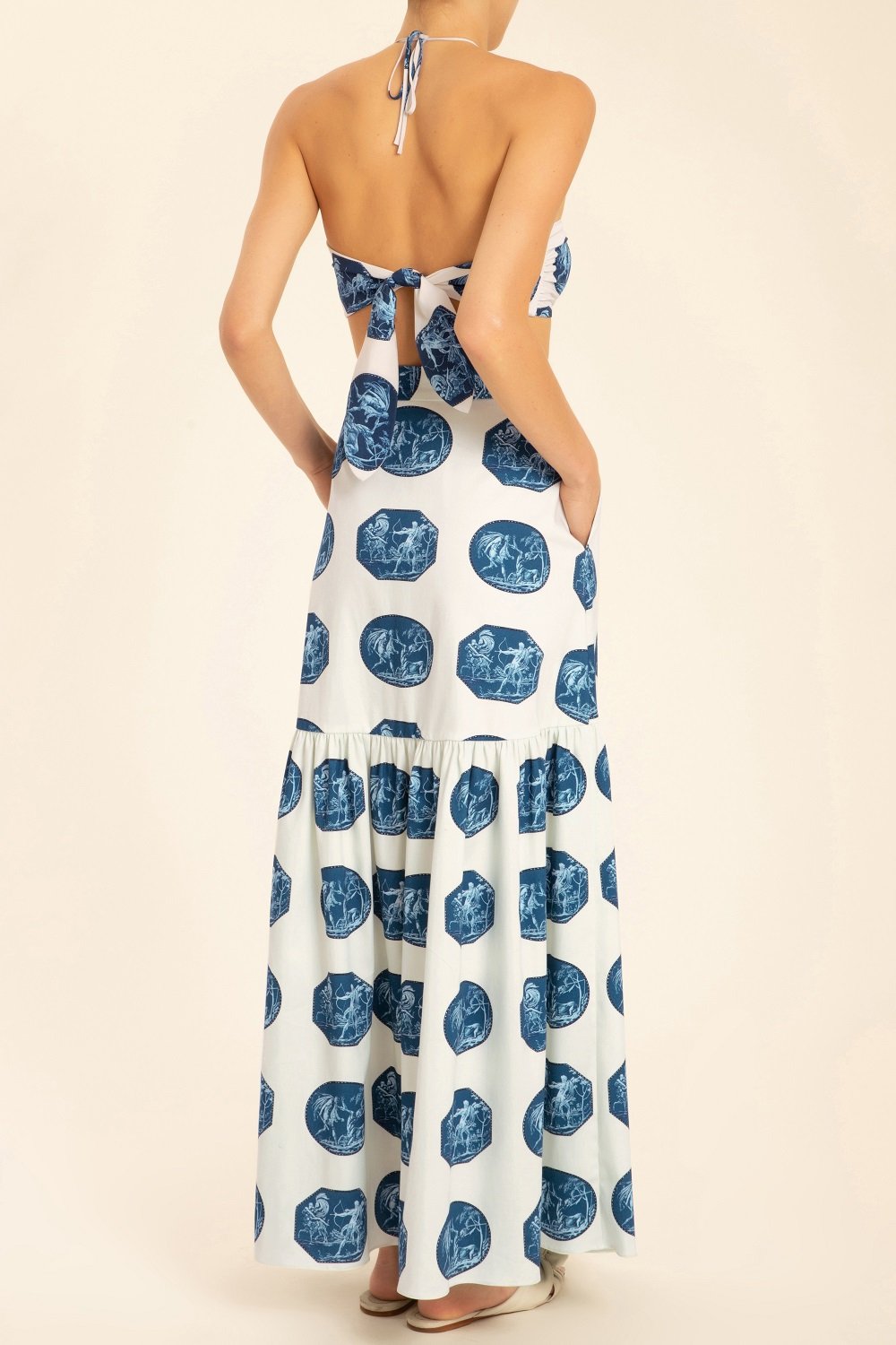 Greek Scenes Maxi Skirt