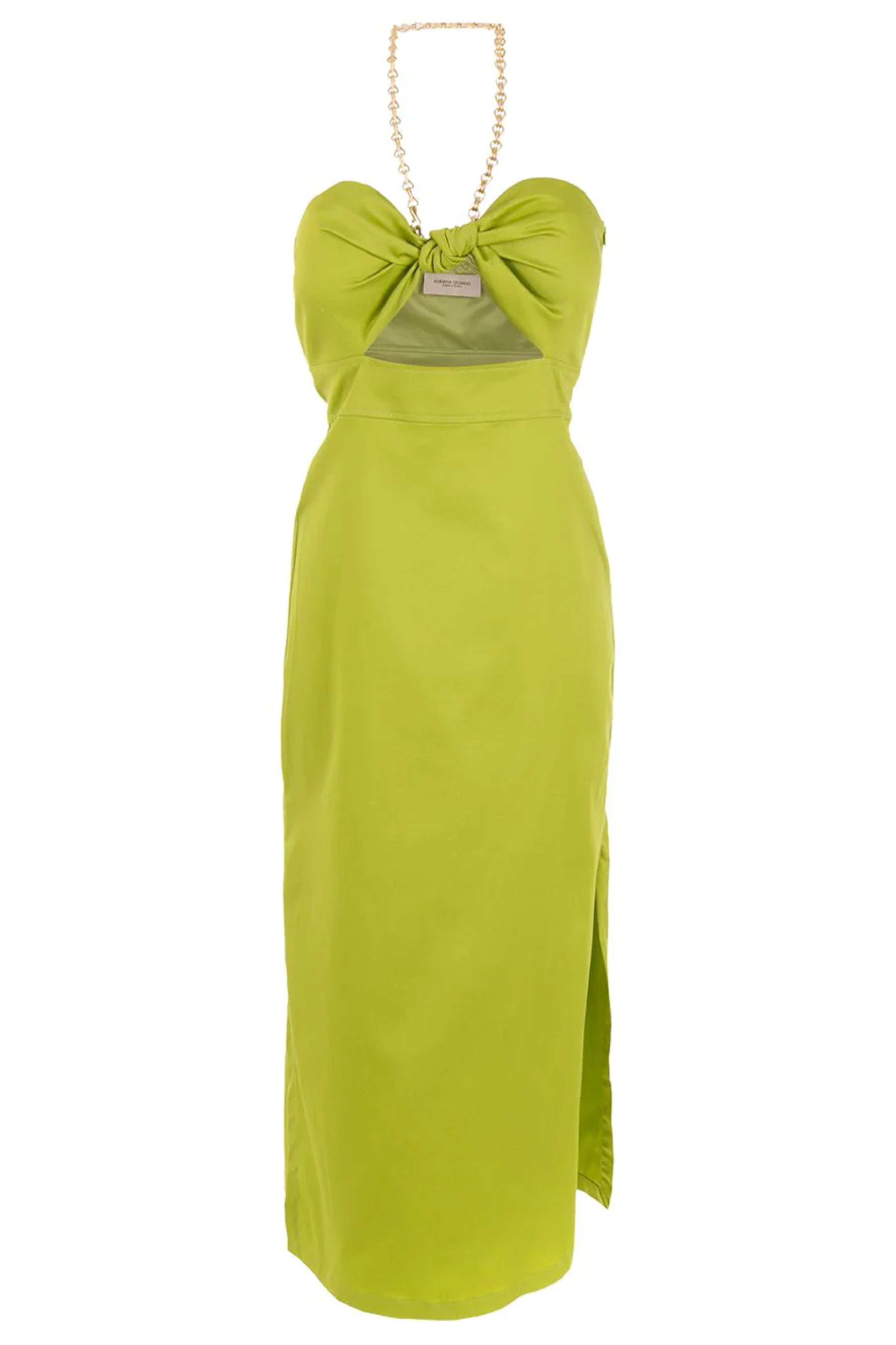 Solid Green Cut-Out Midi Dress Product