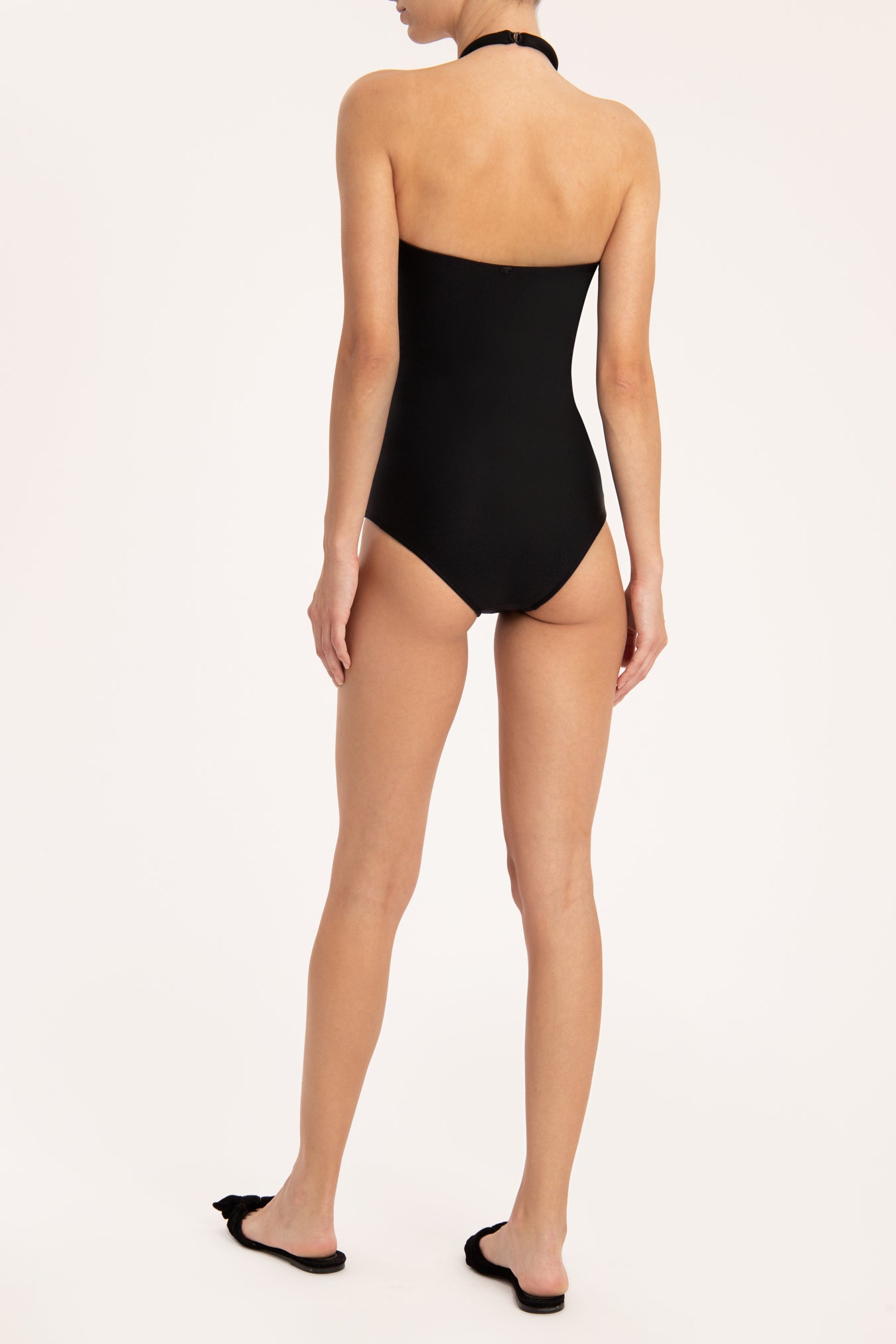 Timeless Black Halterneck Swimsuit Back