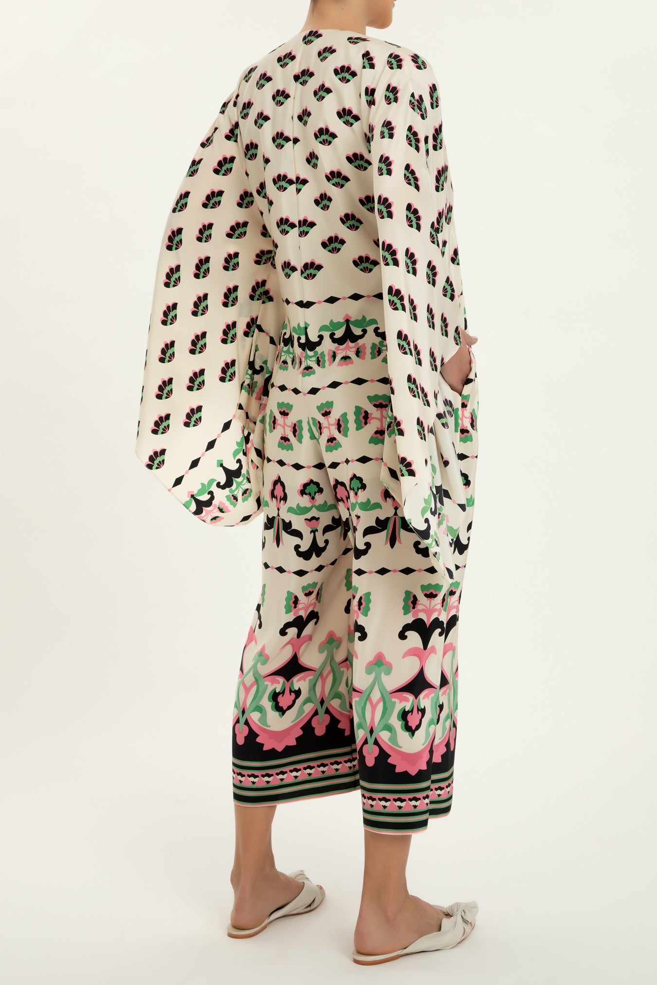 Twisted Flower V-neck Jumpsuit Back