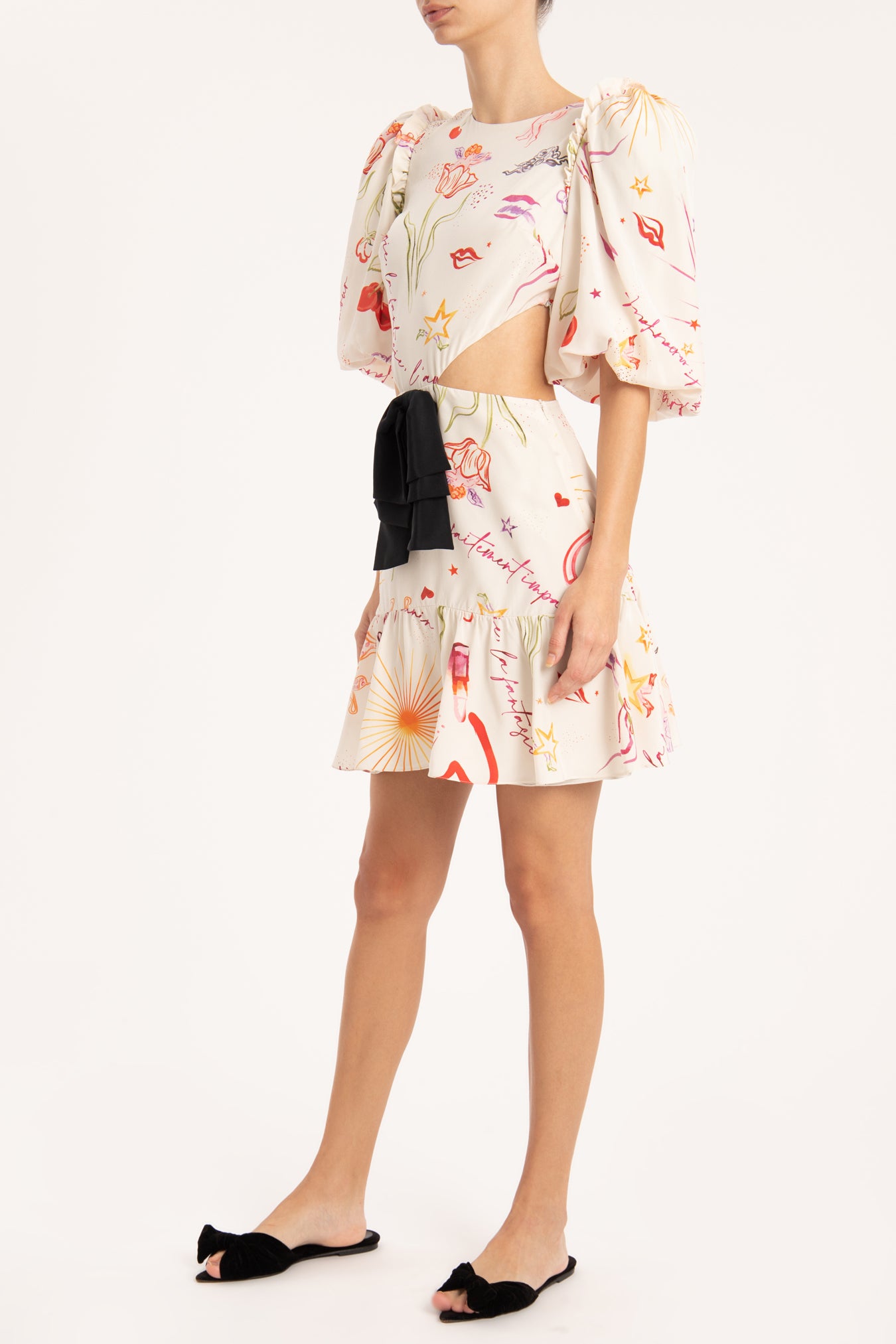 Fantasy Short Dress with Cut-Outs