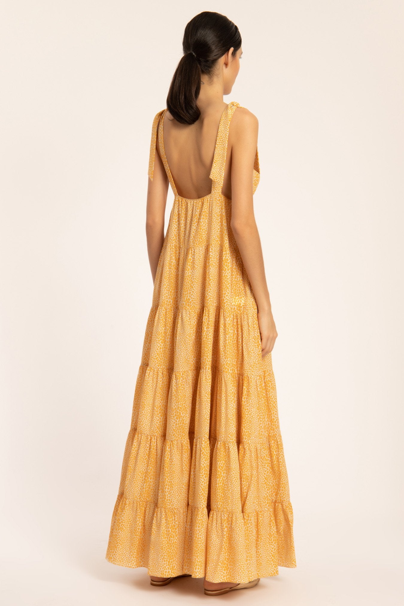 Tortoise Long Dress With Straps