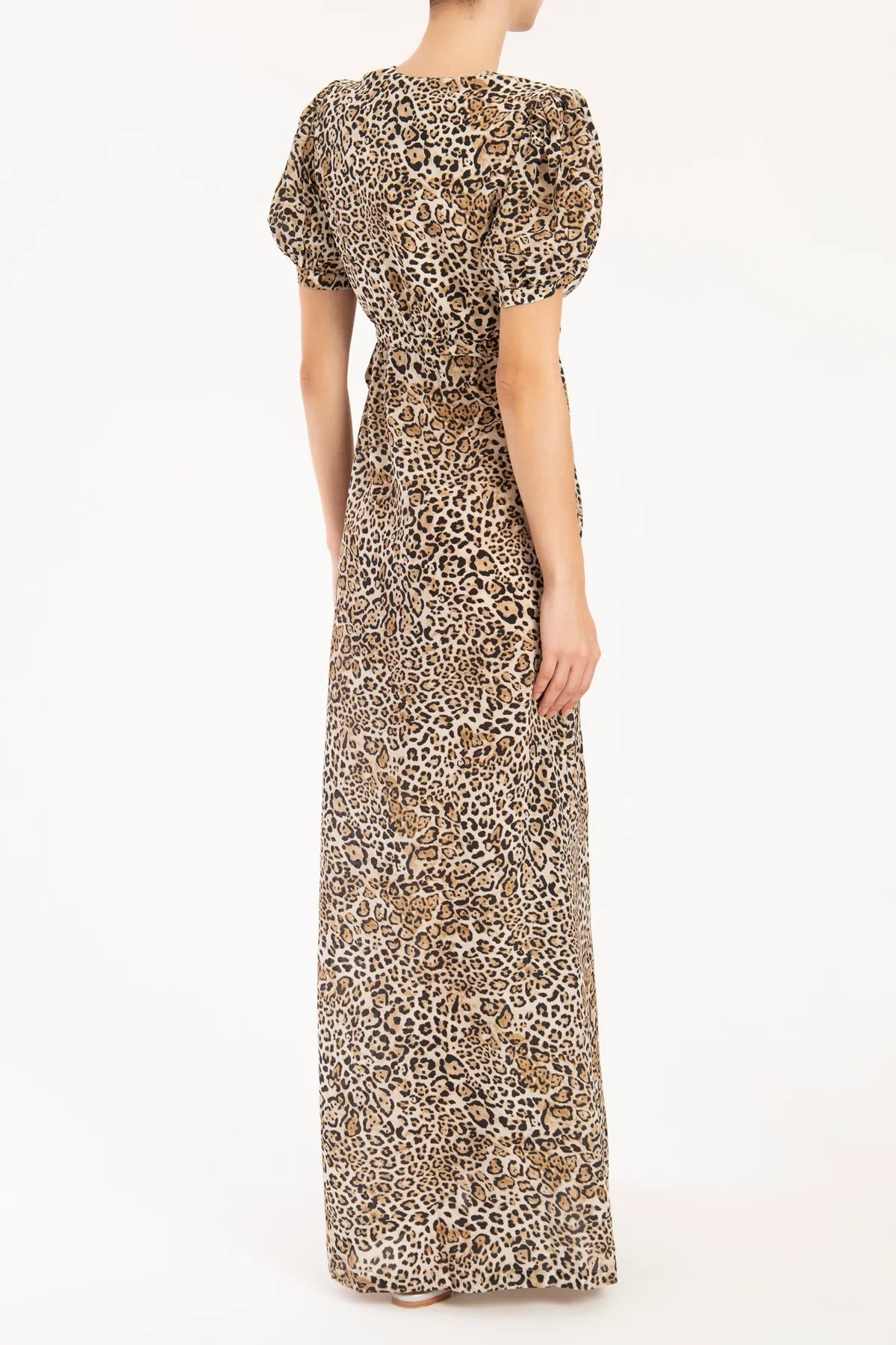 Leopard Long Dress With Knot