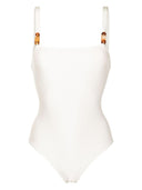 New Pois Solid Straps Swimsuit