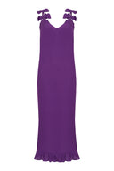 Fantasy Solid Long Dress with Bows