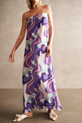 Wave Long Dress with Straps
