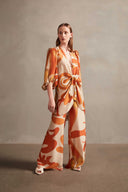 Algae Wide-Leg Pants Front With Shirt