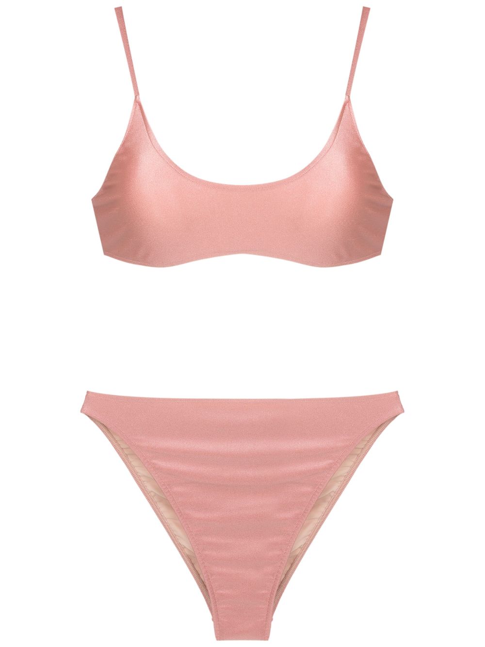 Arisaema Solid High-Leg Straps Bikini Product Callas Rose