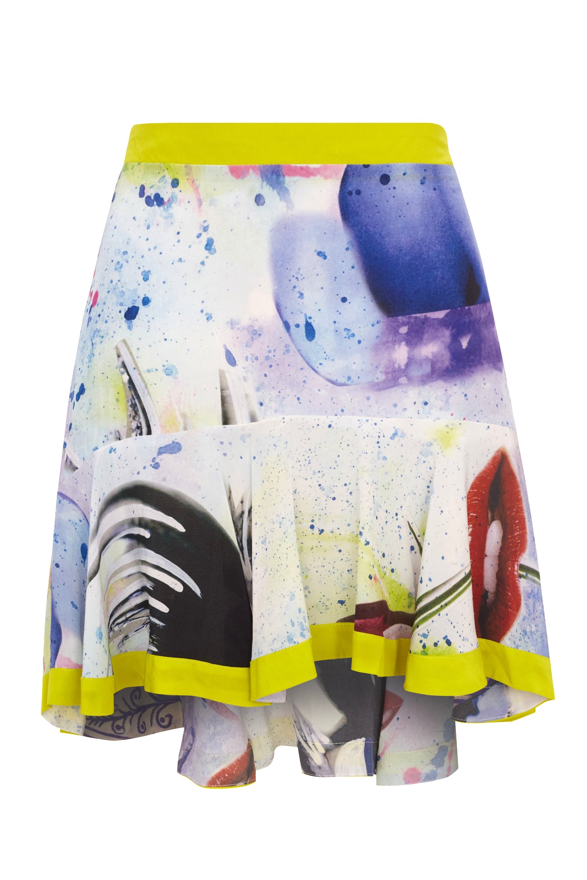 Artsy Print Short Skirt
