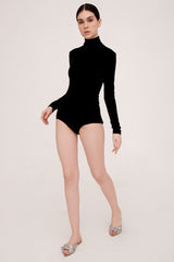 Cavaliere Velvet High-neck Long Sleeve Body