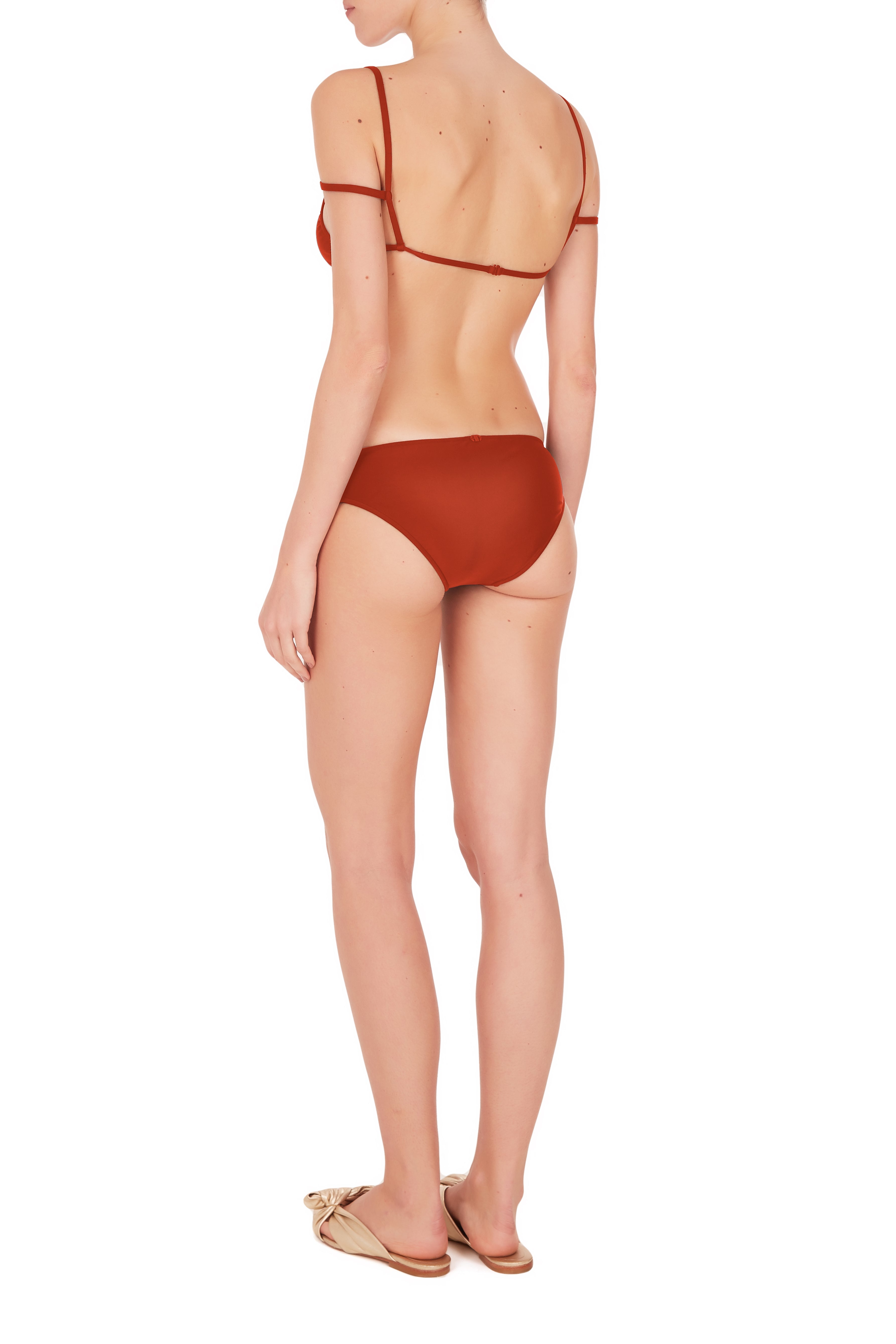 Solid Bikini With Straps