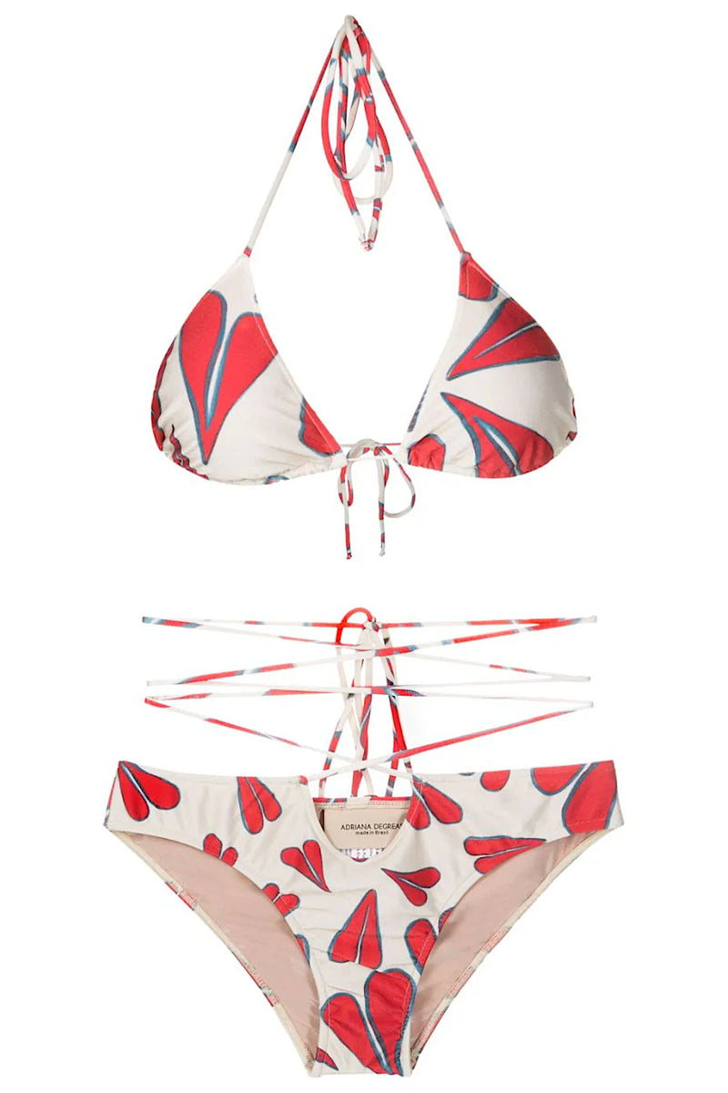 Hearts Wraparound Triangle Bikini